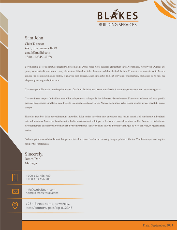 Free Corporate Precision Letterhead Template