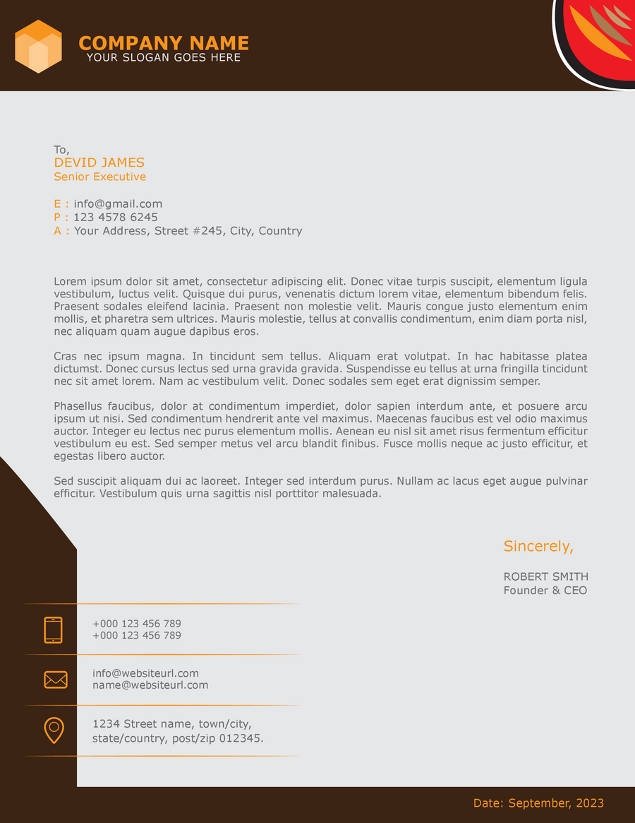 Free Corporate Precision Letterhead Template