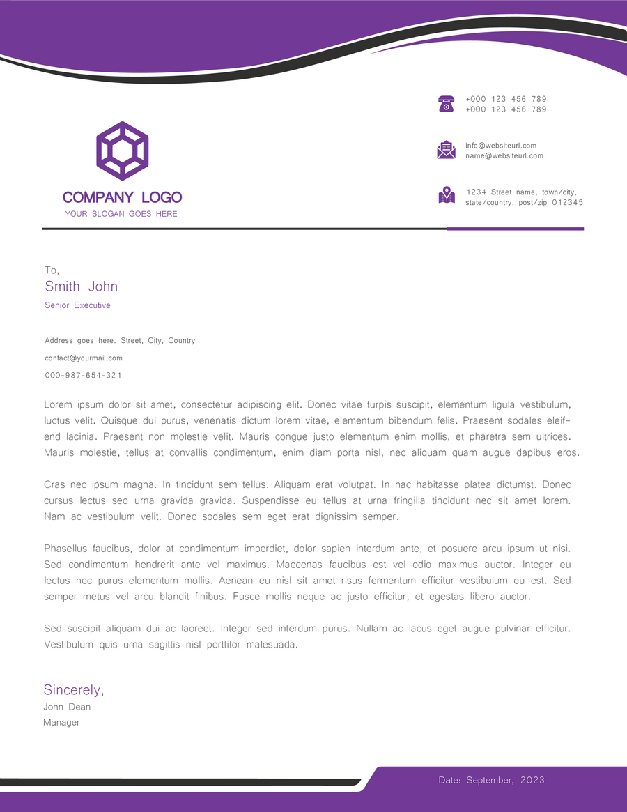Free Dynamic Edge Corporate Letterhead Template