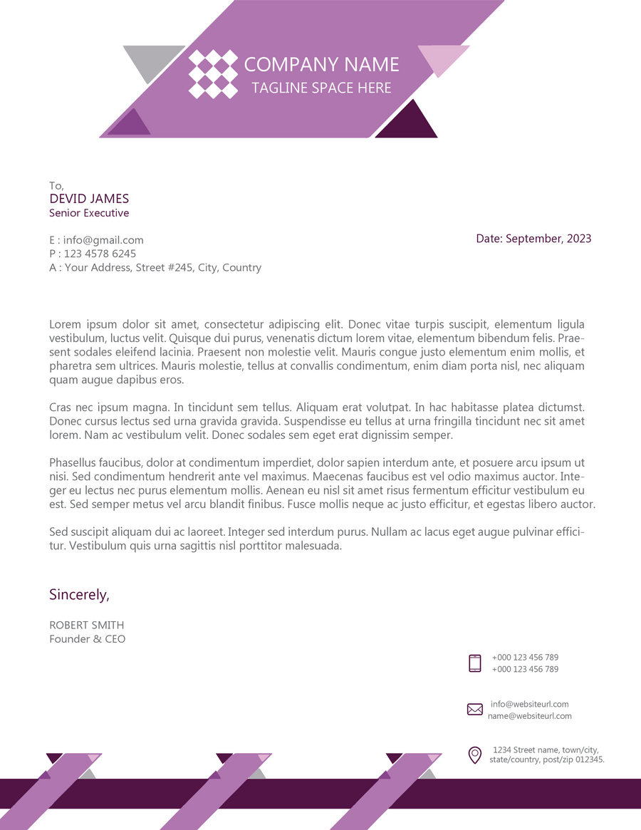 Free Corporate Precision Letterhead Template