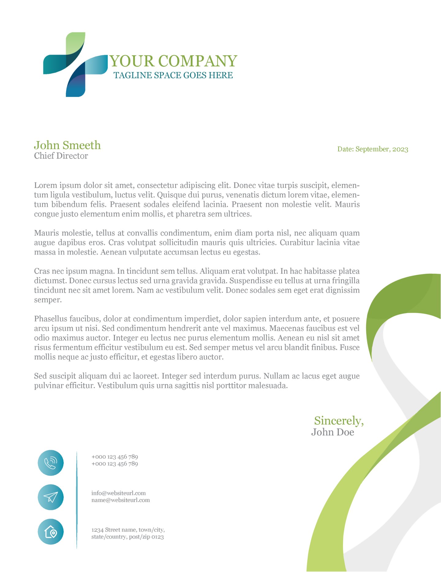 Free Corporate Precision Letterhead Template