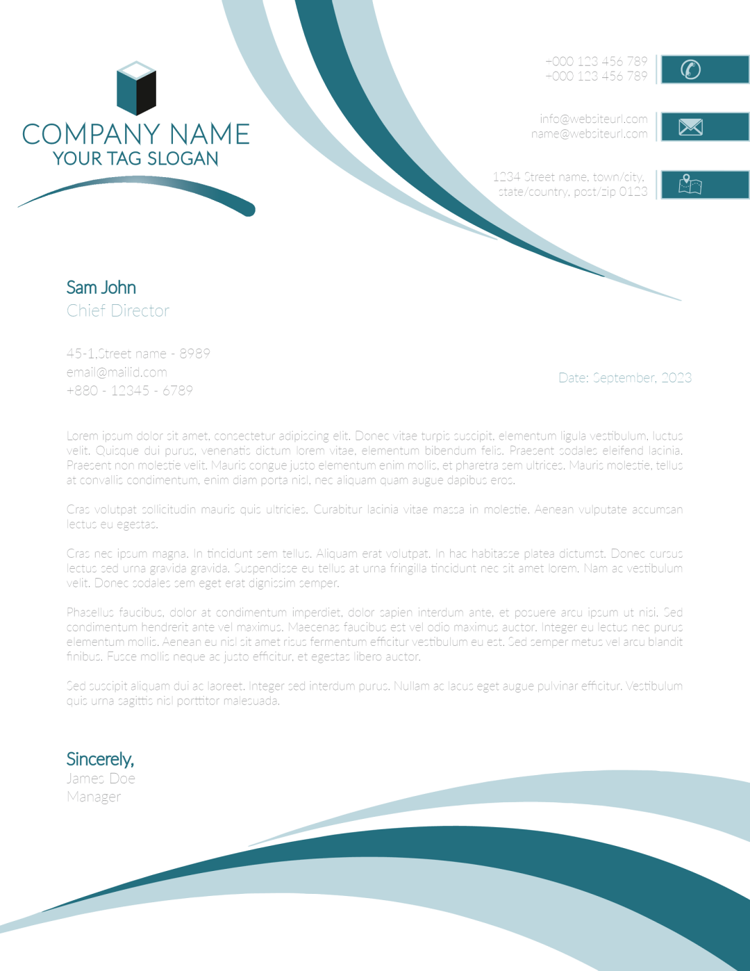 Free Corporate Precision Letterhead Template