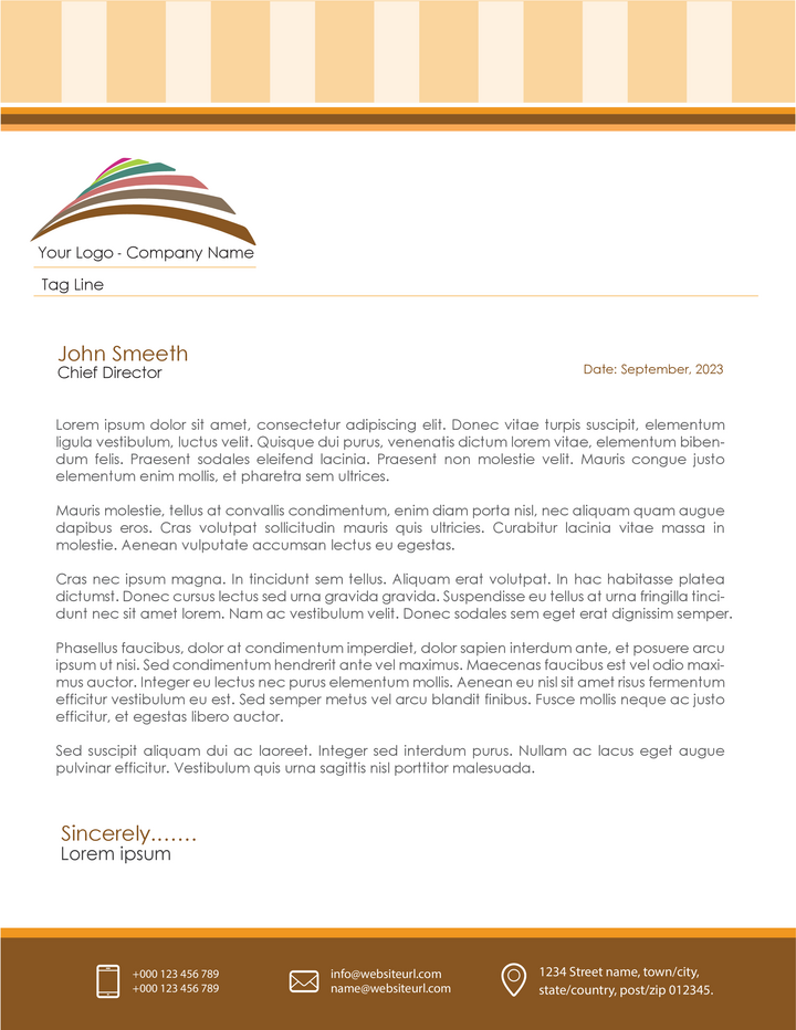 Free Dynamic Edge Corporate Letterhead Template