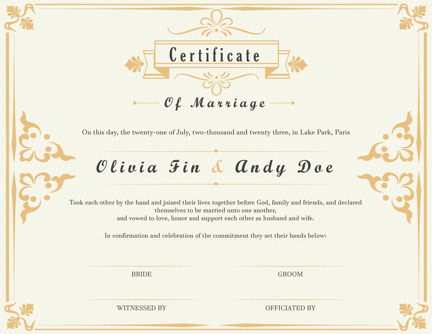 Free Marriage Certificate Templates (Edit & Printable) free-marriage-certificate-templates-edit-printable