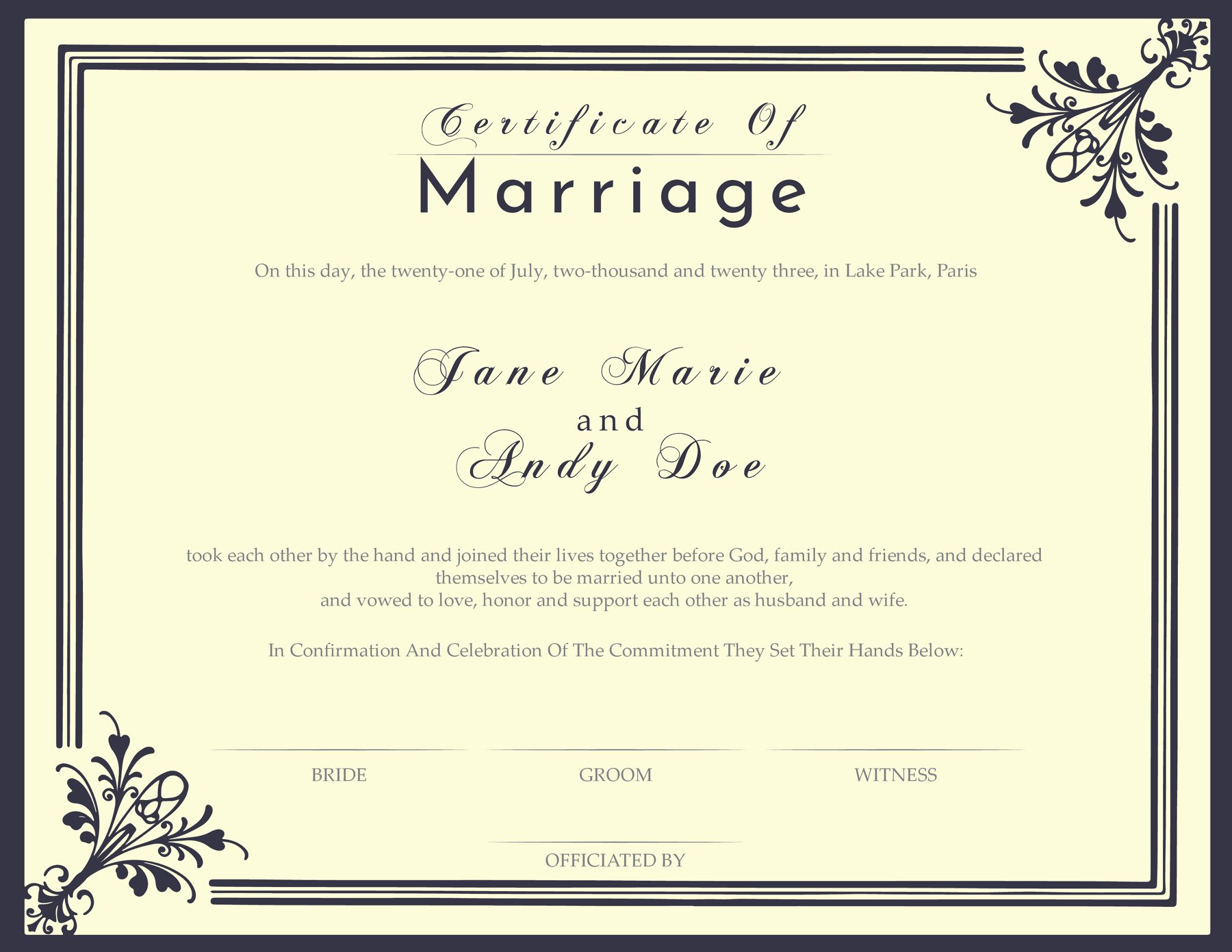 Harvest Blossom Marriage Certificate Template (Landscape) - WordLayouts harvest-blossom-marriage-certificate-template-landscape-wordlayouts