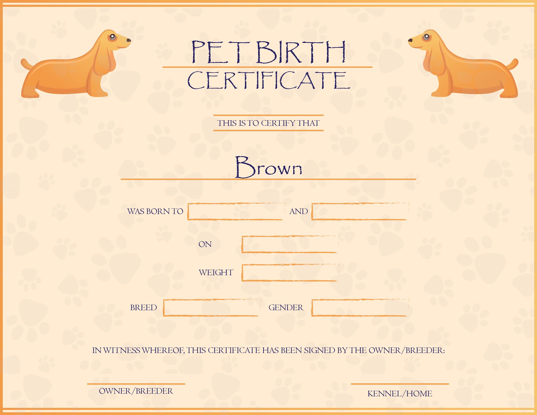 Free Dog Birth Certificate Templates Printable WordLayouts free-dog-birth-certificate-templates-printable-wordlayouts