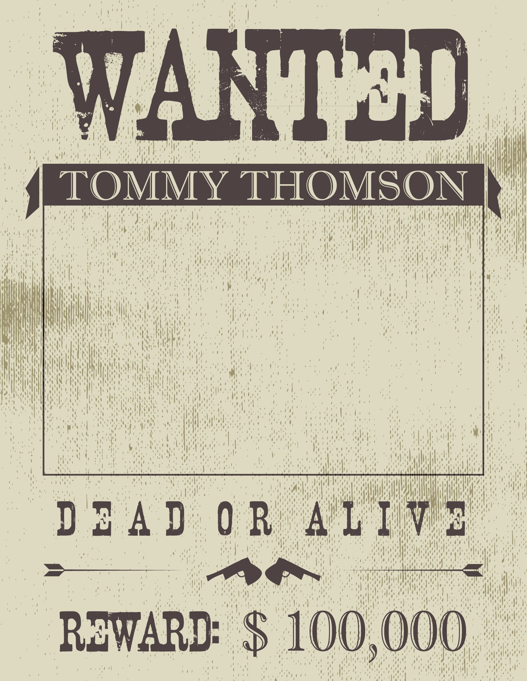 Old Western Poster Template Old Western Poster Template