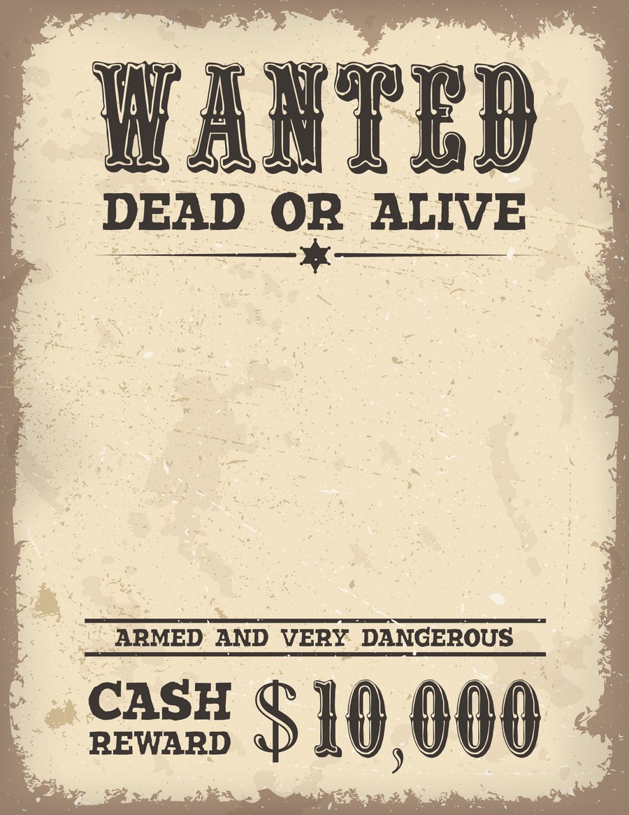 Free Wanted Poster Templates (GDocs, Adobe, Word) - WordLayouts
