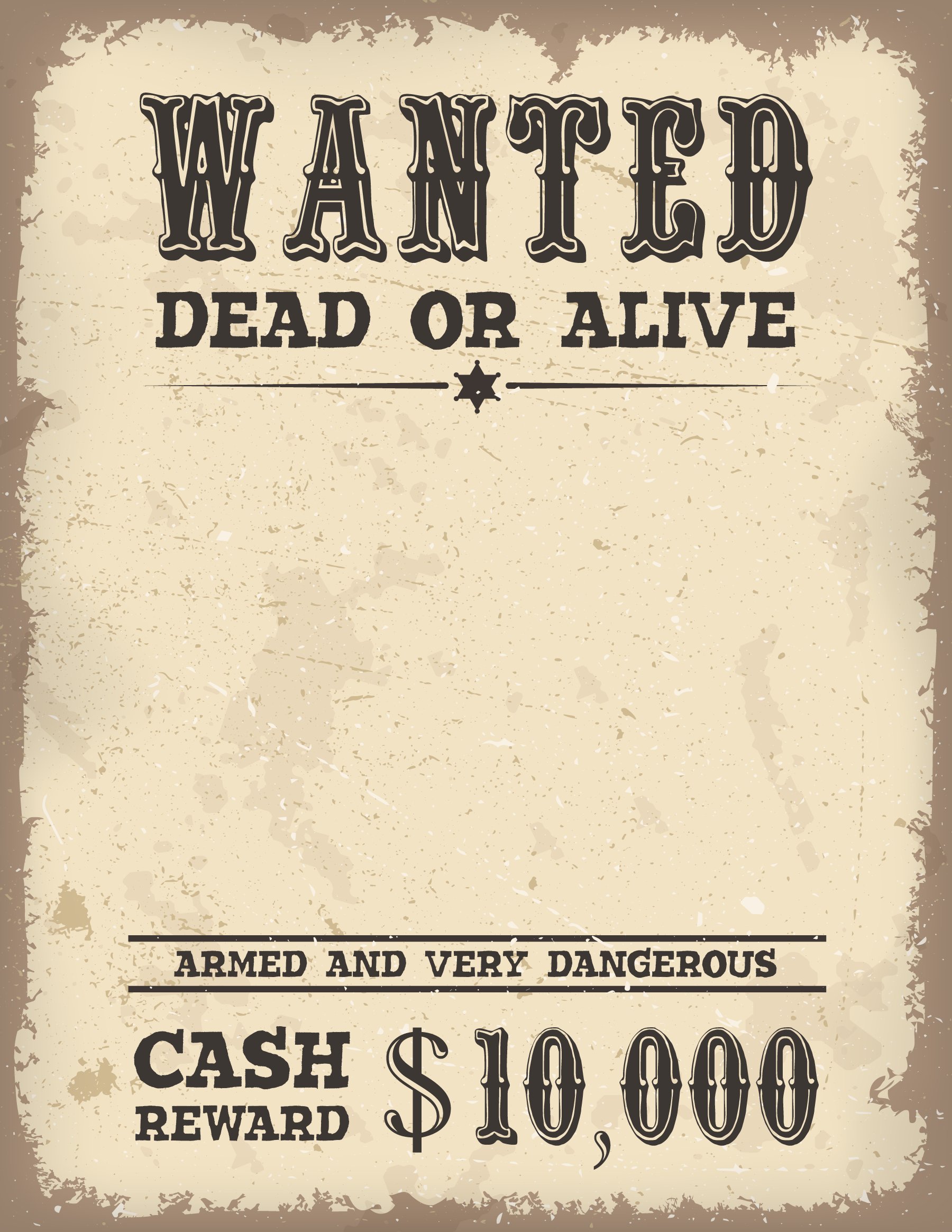 Retro style Western Reward Flyer WordLayouts Retro style Western Reward Flyer WordLayouts