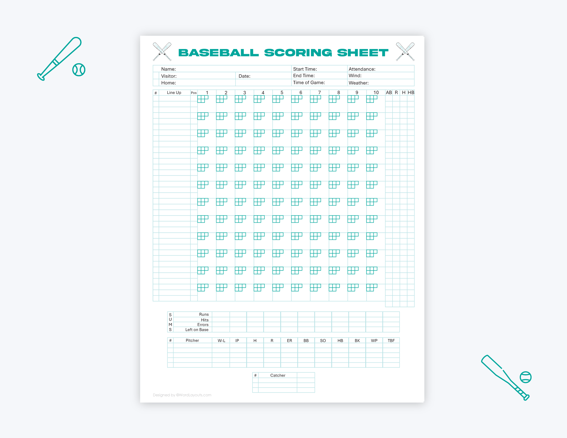 Free Baseball Scorecards and Sheets (Printable) free-baseball-scorecards-and-sheets-printable