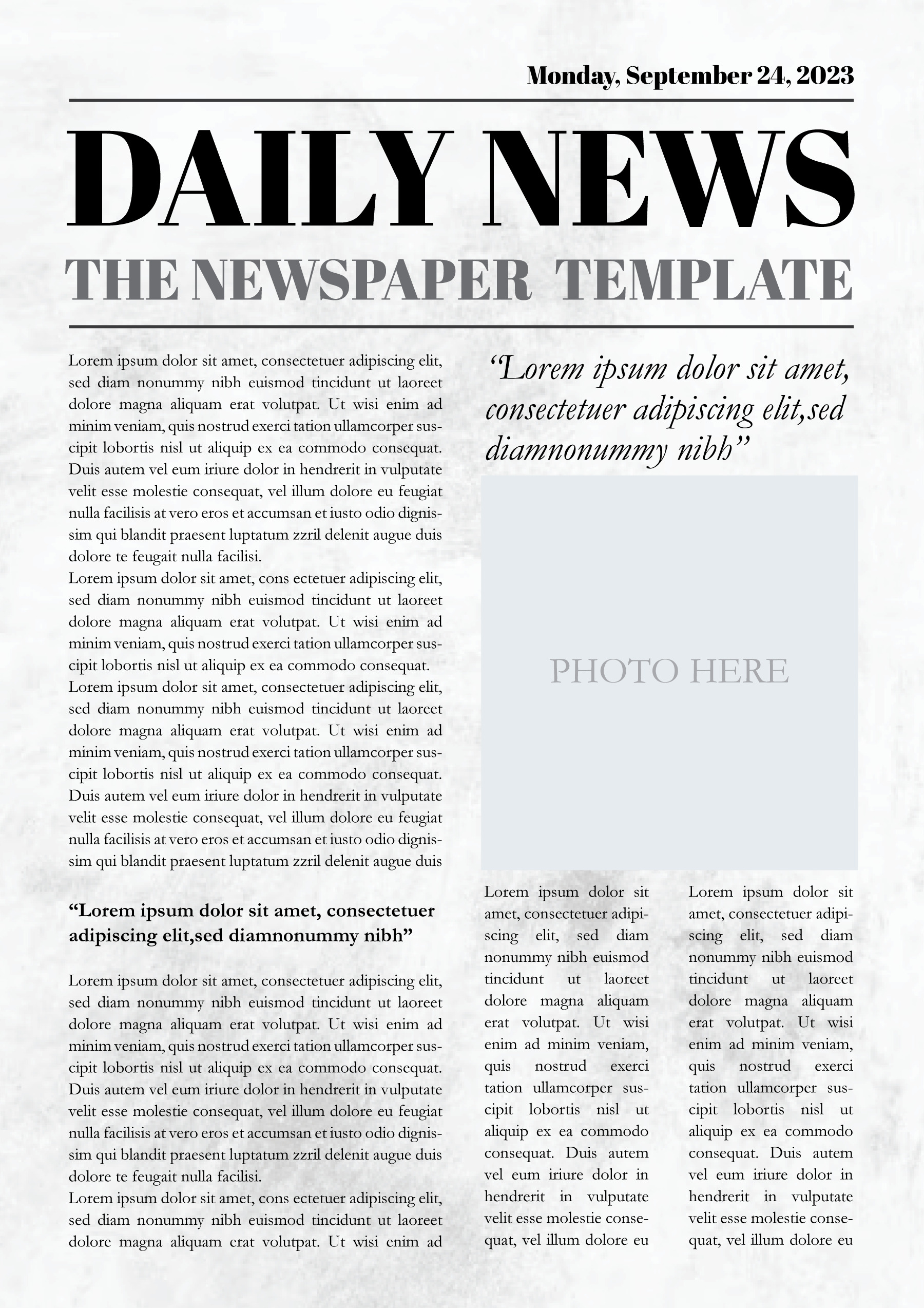Newspaper Layout Templates Newspaper Layout Templates