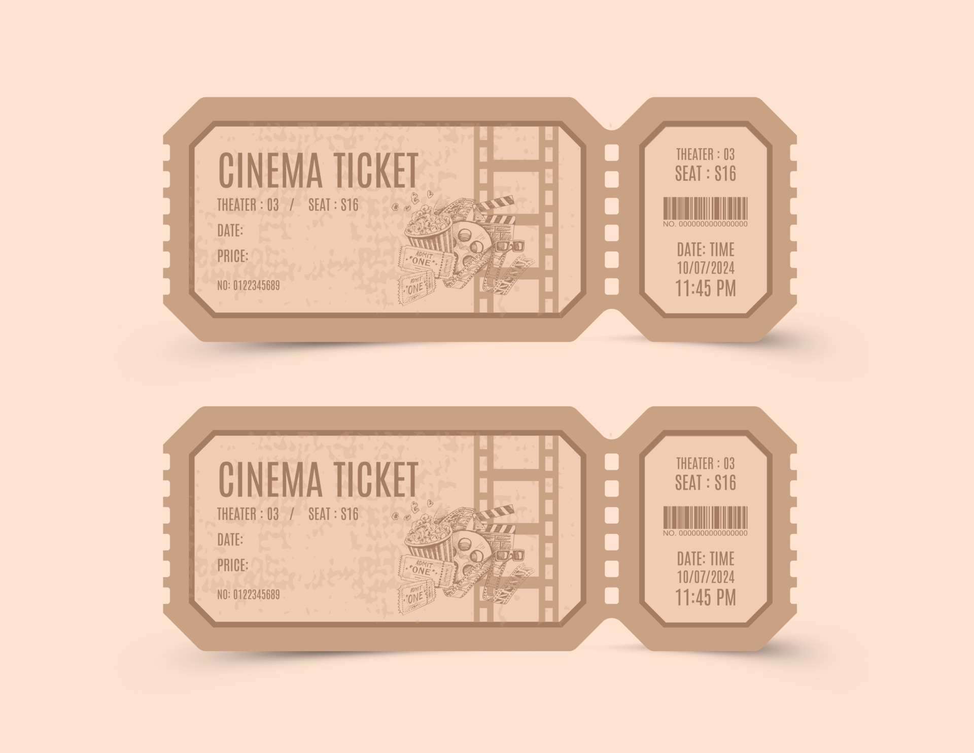 Classic Film Night Cinema Ticket - WordLayouts classic-film-night-cinema-ticket-wordlayouts