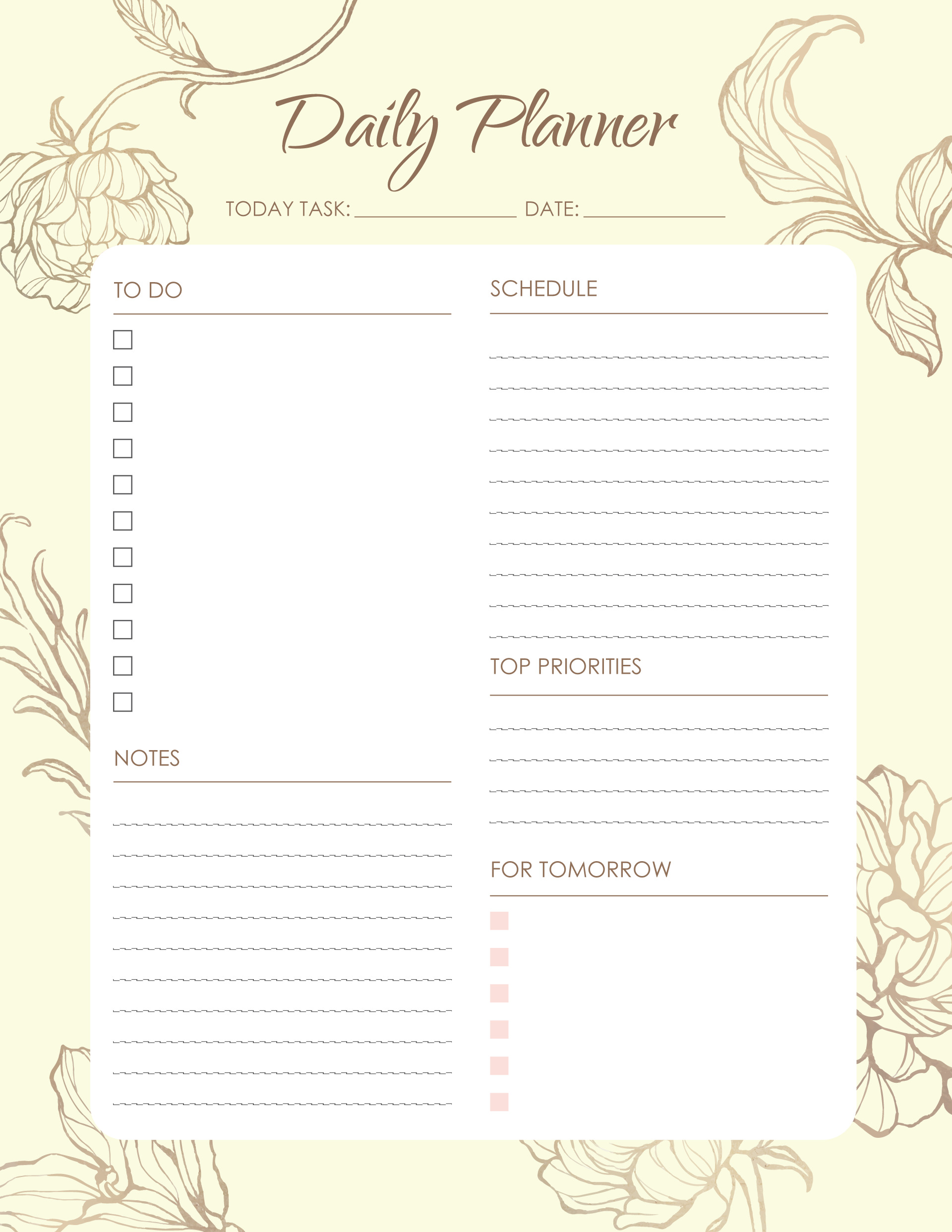 Day Planner Template WordLayouts Day Planner Template WordLayouts