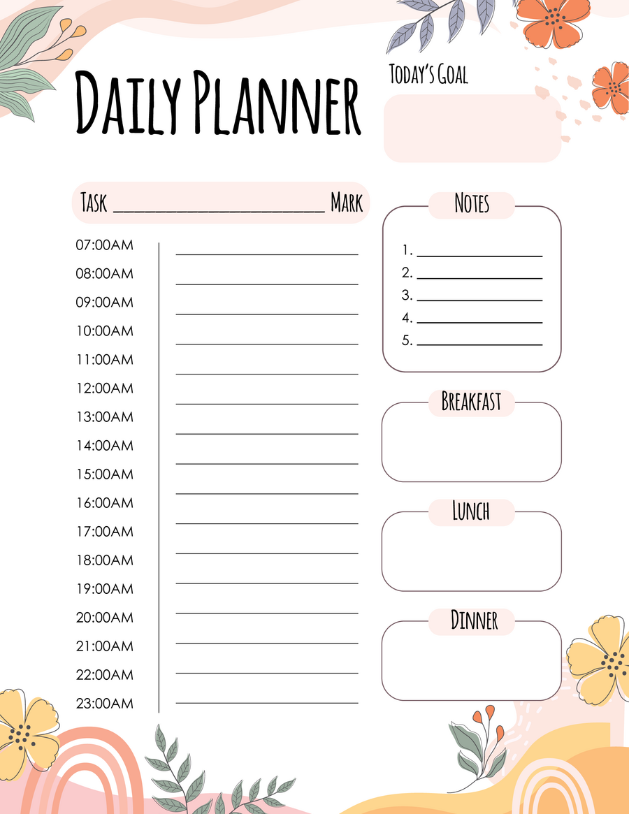 Free Daily Planner Templates To Download Edit Print free-daily-planner-templates-to-download-edit-print