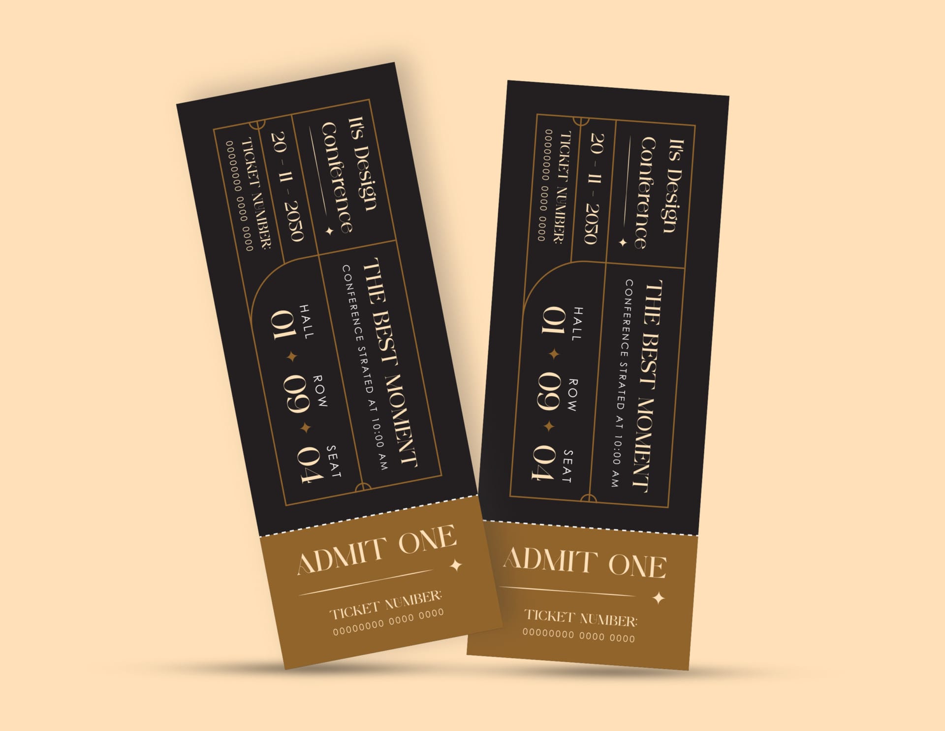 Elegant VIP Conference Ticket Template - Customizable