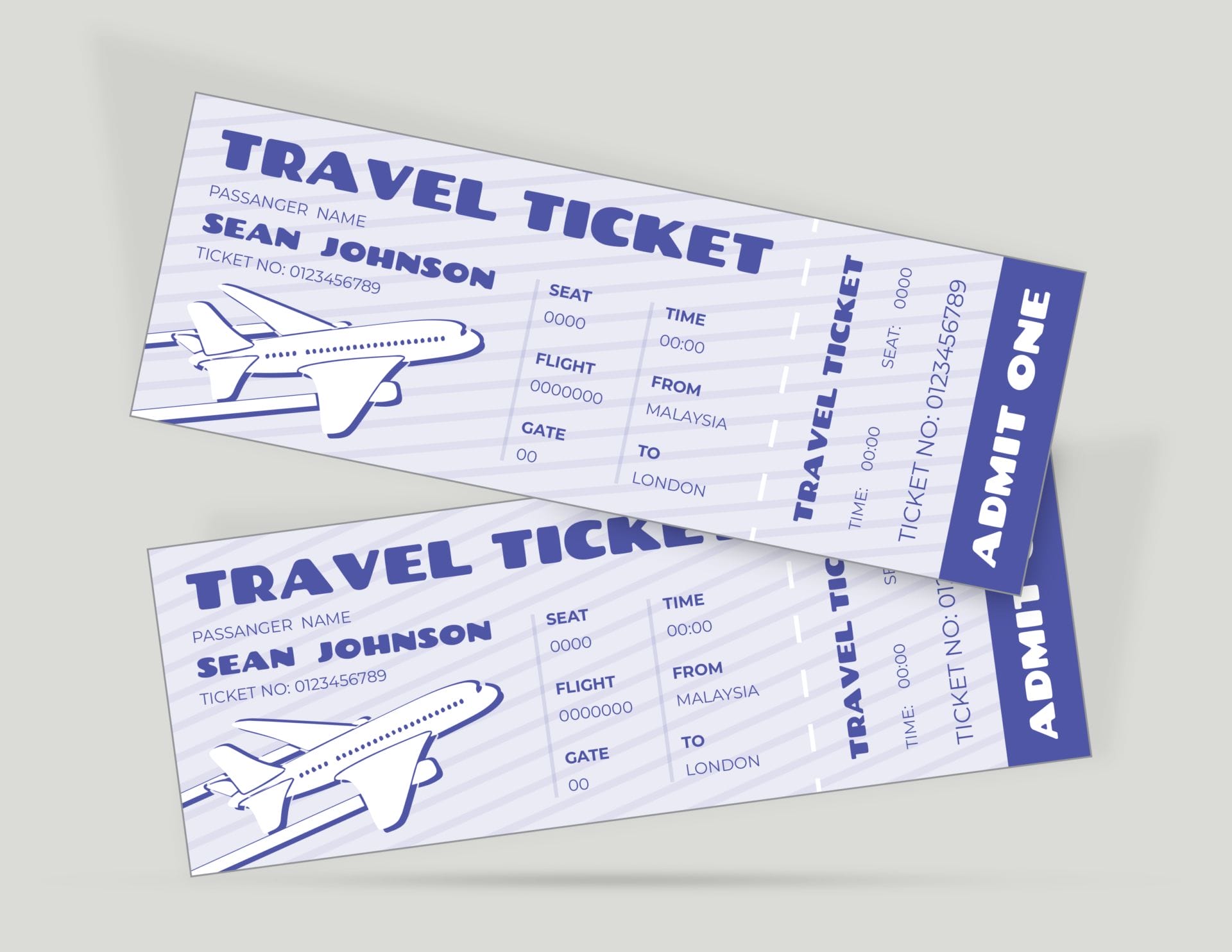 Global Gateway Travel Ticket Template - Editable Global Gateway Travel Ticket Template - Editable