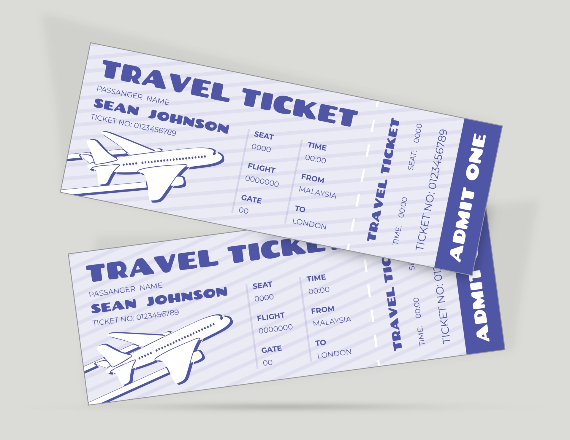 Global Gateway Travel Ticket Template - Editable Global Gateway Travel Ticket Template - Editable