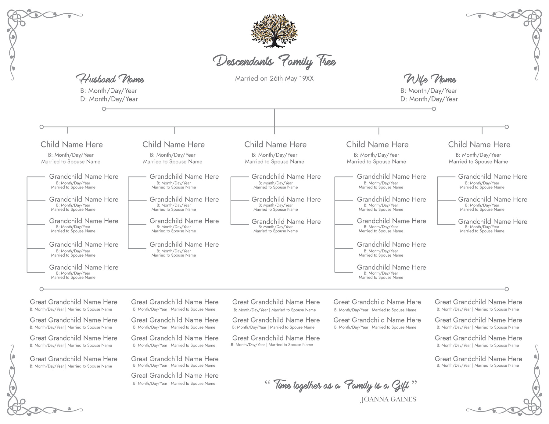 Free Family Tree Templates (Printable) - WordLayouts free-family-tree-templates-printable-wordlayouts