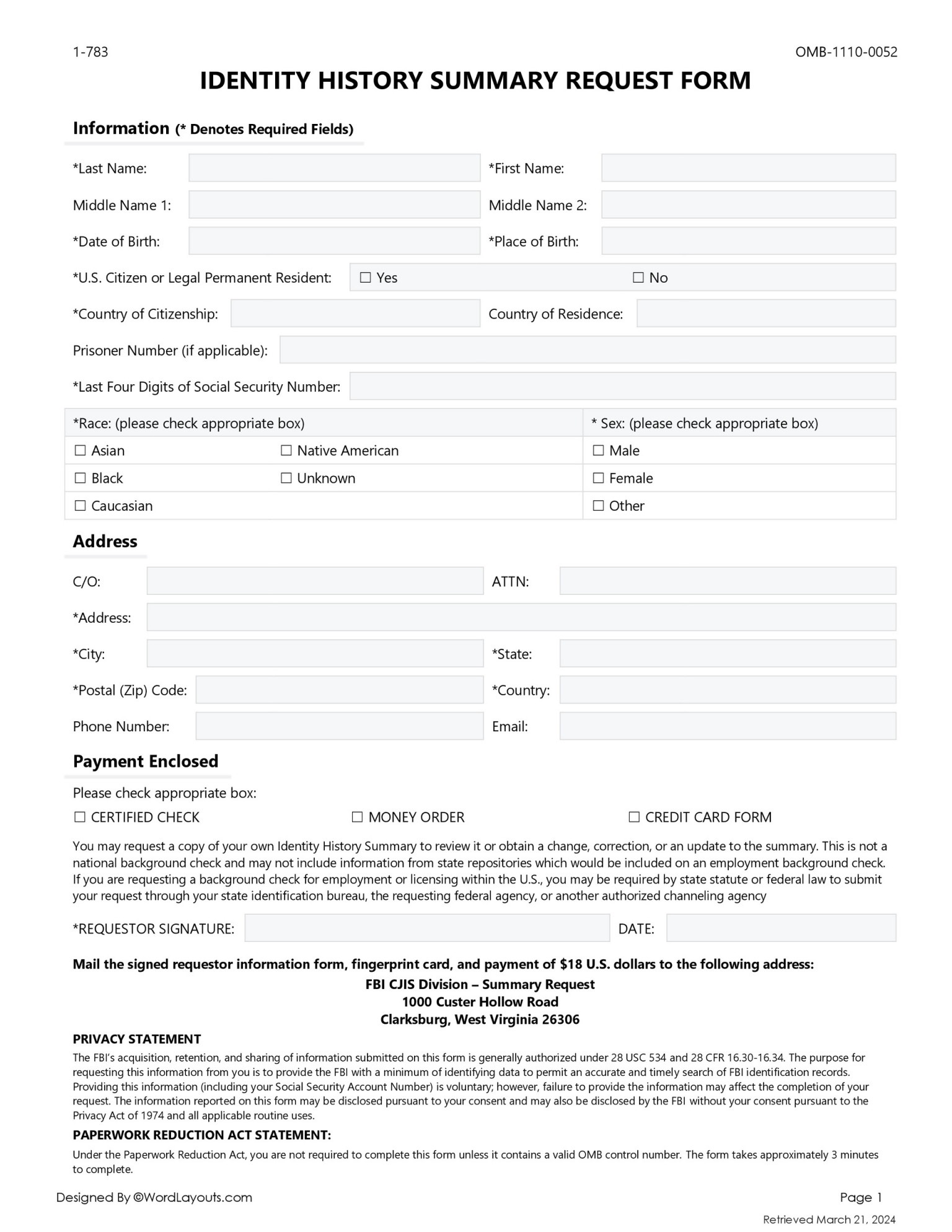 Free Background Check Authorization Forms - WordLayouts