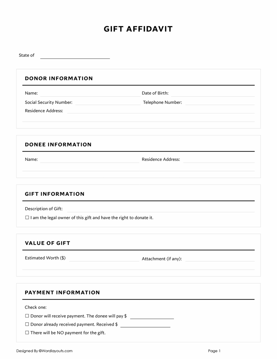 Free Gift Affidavit Templates - WordLayouts free-gift-affidavit-templates-wordlayouts