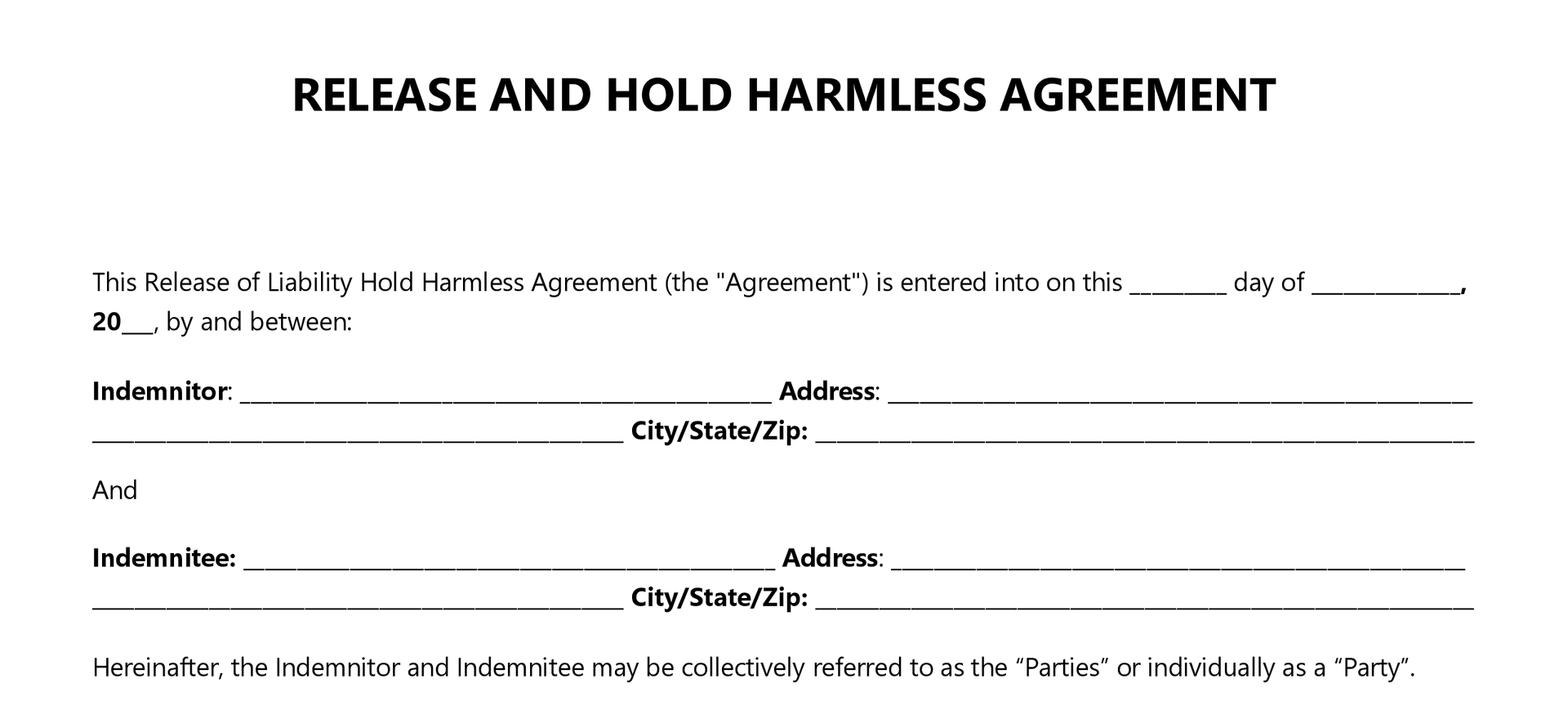 Hold Harmless Agreement Template - WordLayouts hold-harmless-agreement-template-wordlayouts