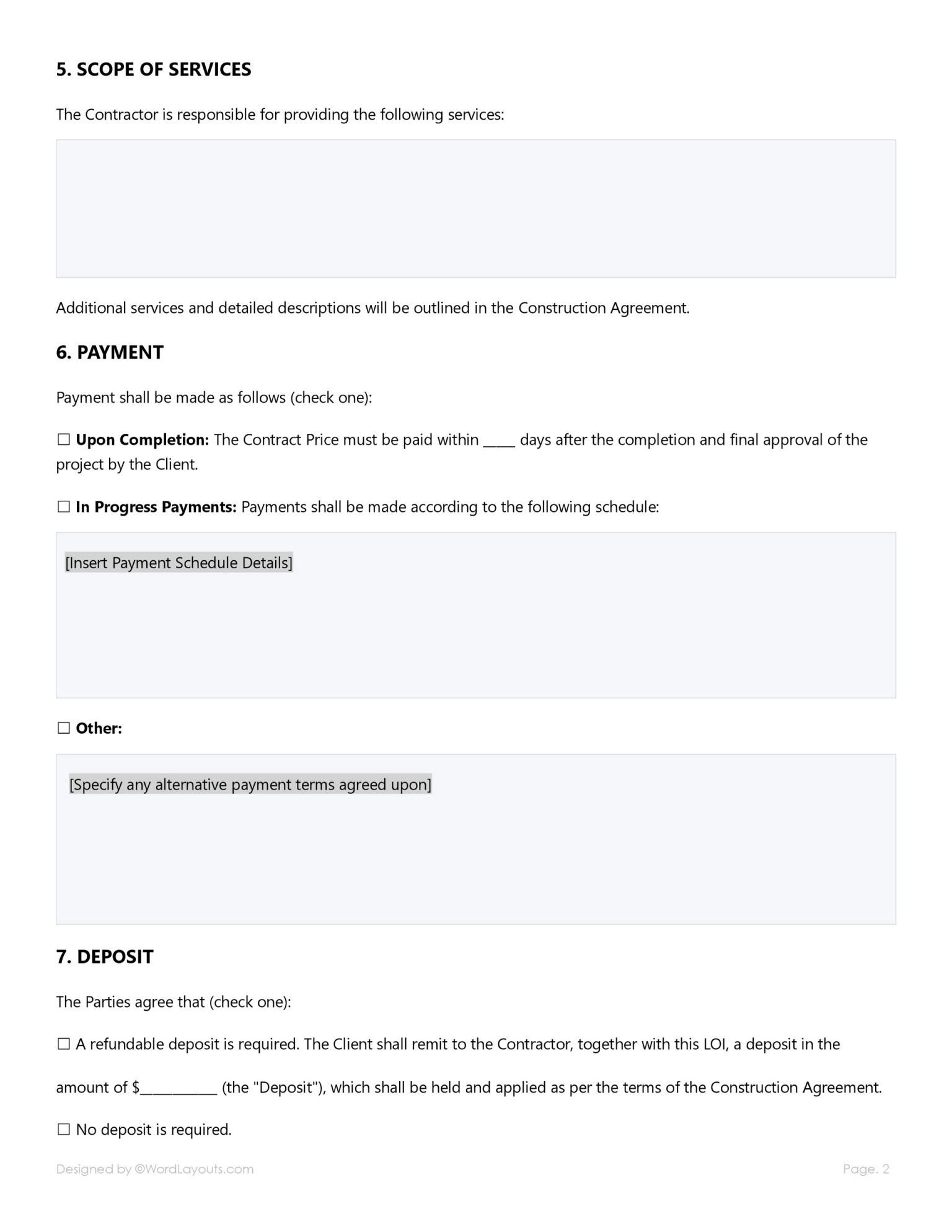 20 Free Letter of Intent (LOI) Templates - WordLayouts