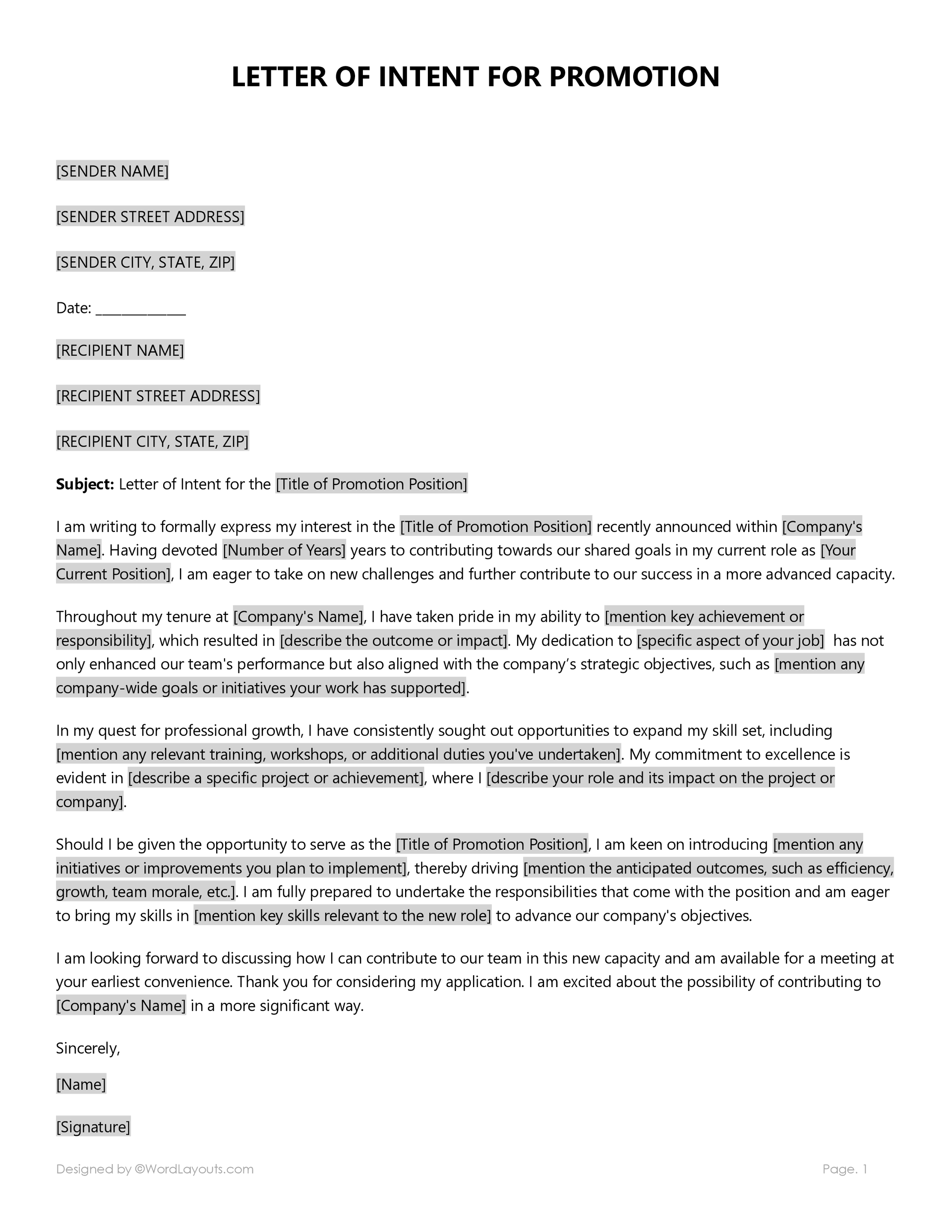 20 Free Letter of Intent (LOI) Templates - WordLayouts 20-free-letter-of-intent-loi-templates-wordlayouts