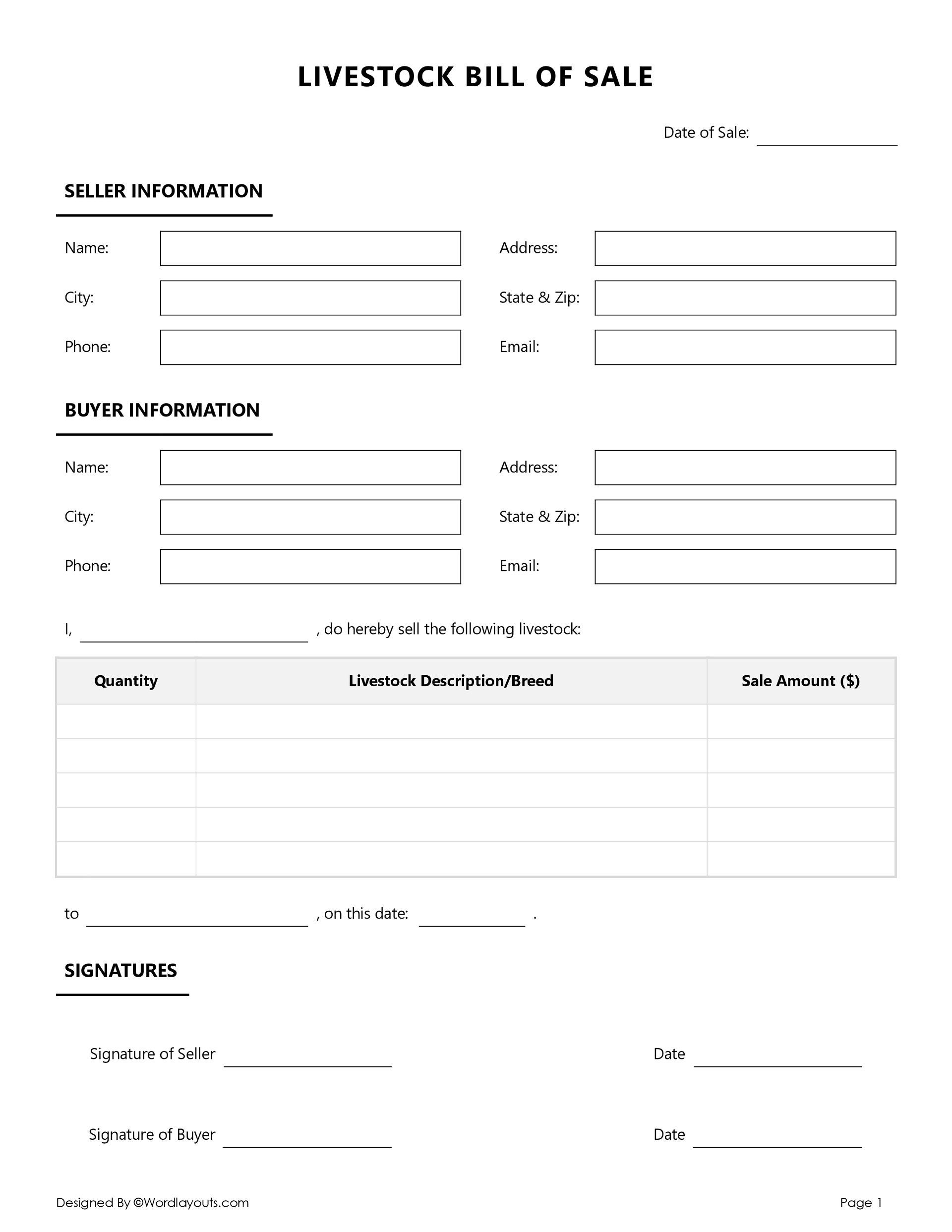 livestock bill of sale form template 02 86795rchj 03 free livestock bill of sale forms - wordlayouts