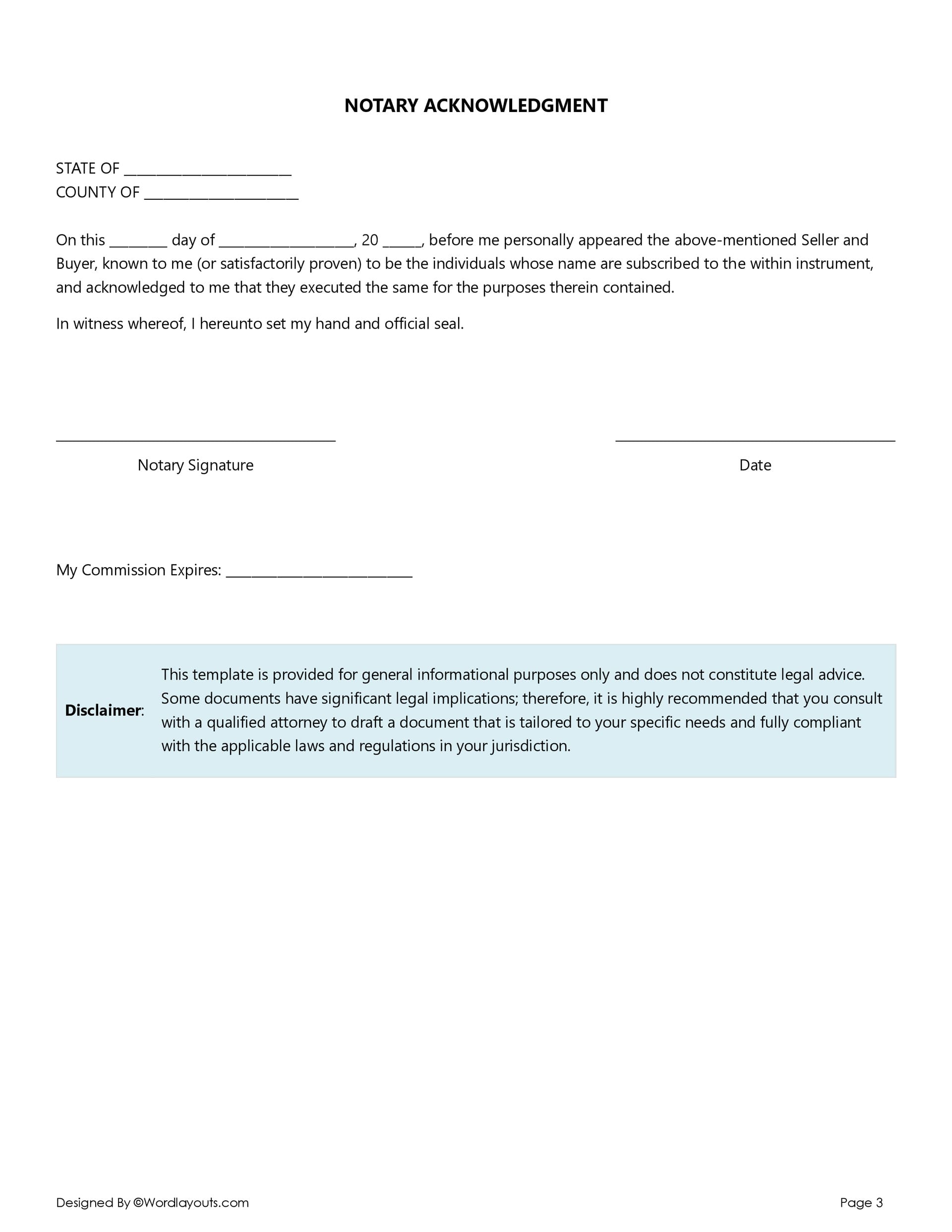 Free Livestock Bill of Sale Forms - WordLayouts for Free Printable Livestock Bill Of Sale