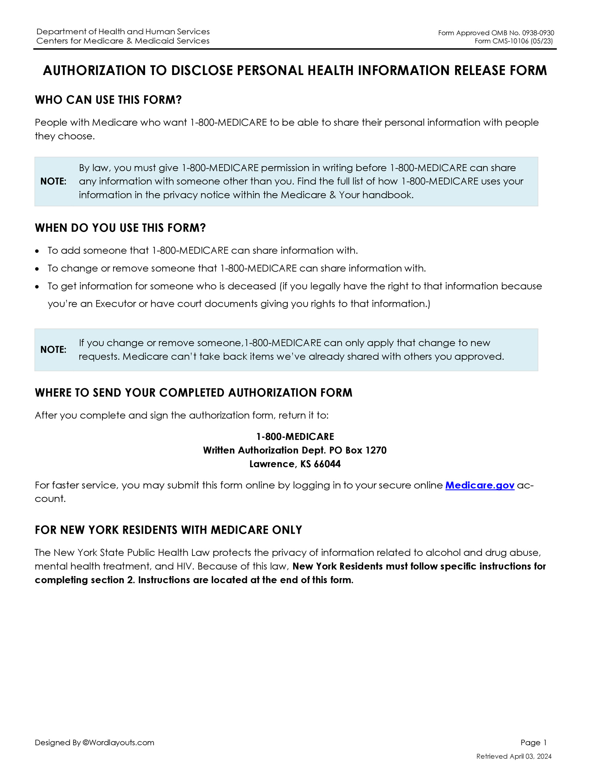 Free Medical Records Release (Authorization) Forms - WordLayouts free-medical-records-release-authorization-forms-wordlayouts