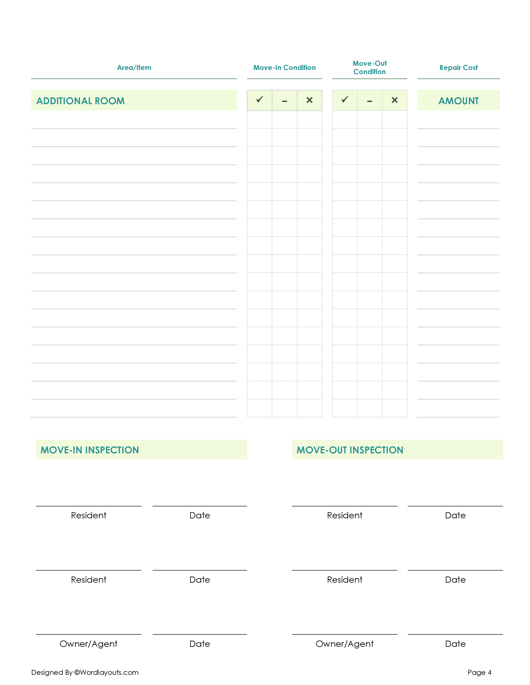 free-move-in-move-out-checklists-landlord-tenant-wordlayouts for Free Printable Tenant Move Out Checklist Free Move-in / Move-out Checklists - Landlord - Tenant - WordLayouts for Free Printable Tenant Move Out Checklist