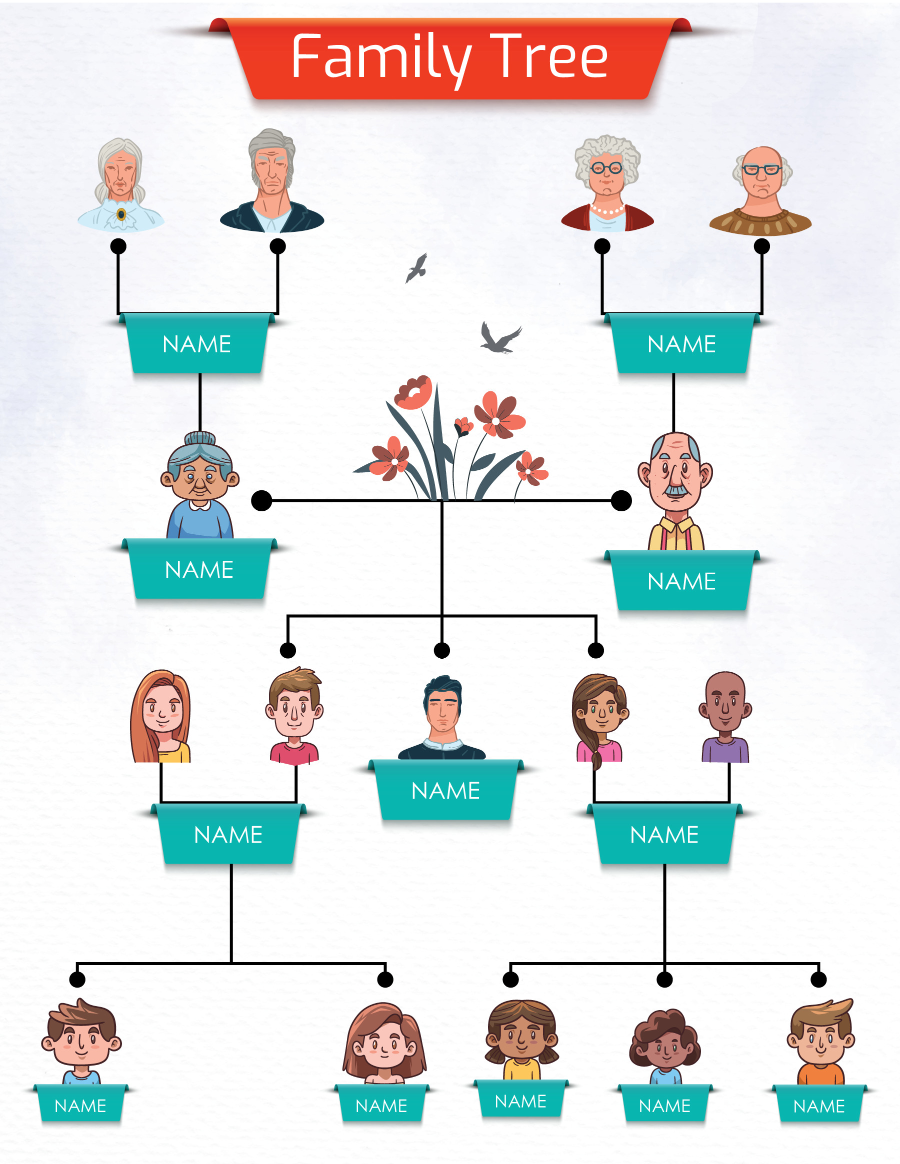 free-family-tree-templates-printable-wordlayouts for Free Family Tree Template Printable Free Family Tree Templates (Printable) - WordLayouts for Free Family Tree Template Printable