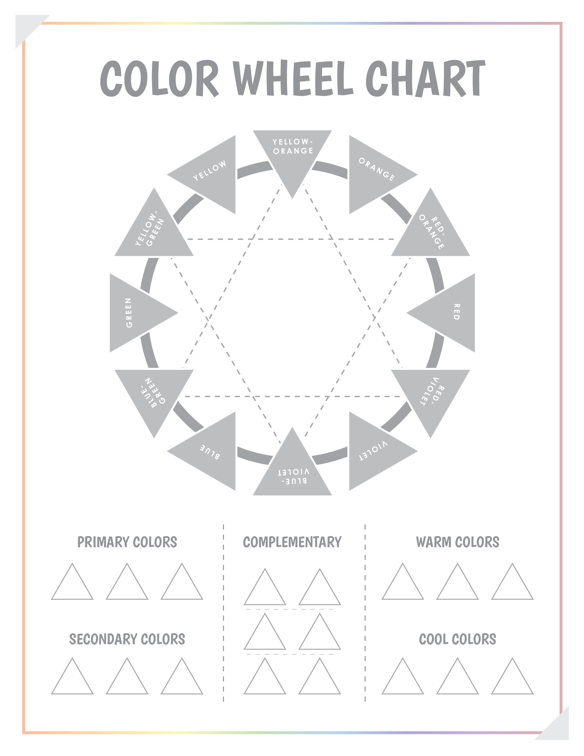 Warm and Cool Colors Wheel Chart Template - WordLayouts warm-and-cool-colors-wheel-chart-template-wordlayouts