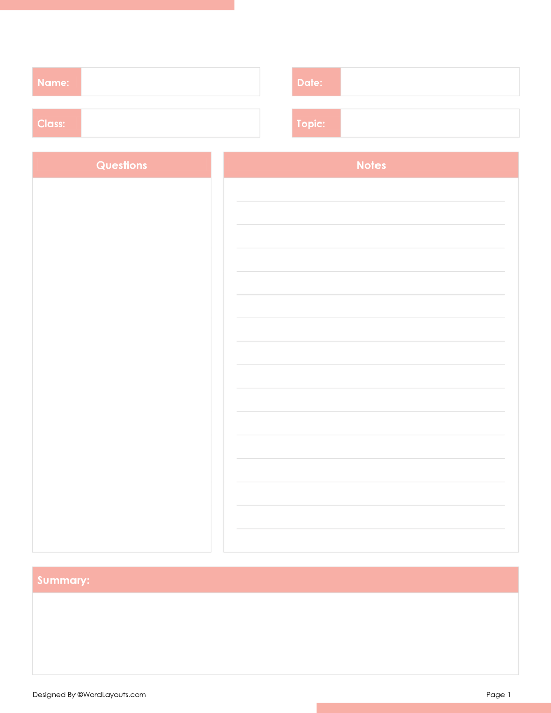 Free Cornell Notes Templates (GDocs, Word, PDF)