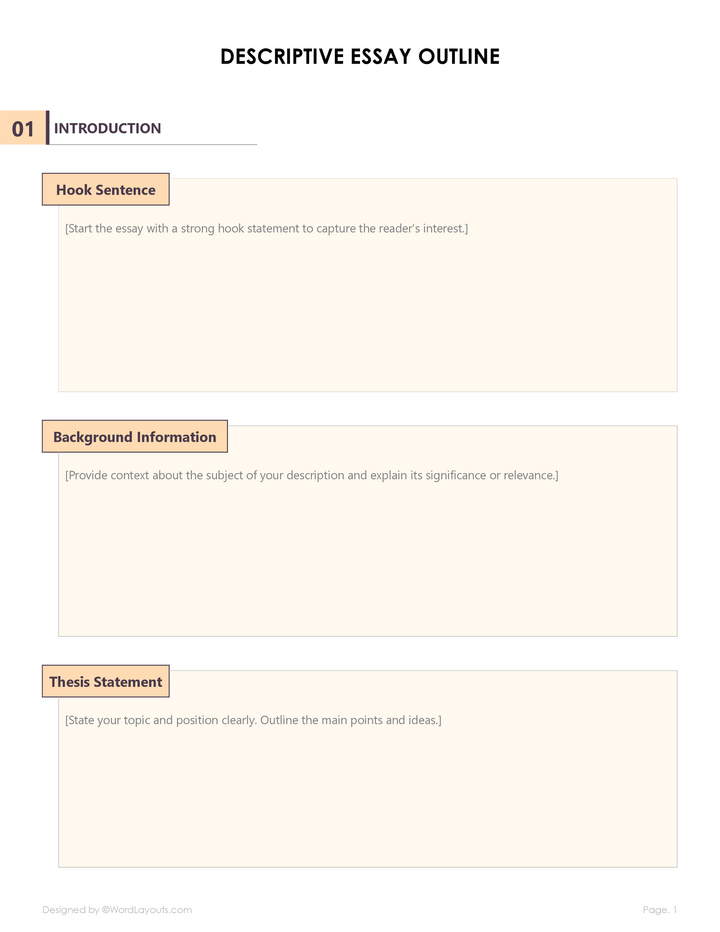 Literary Analysis Essay Outline Template - WordLayouts