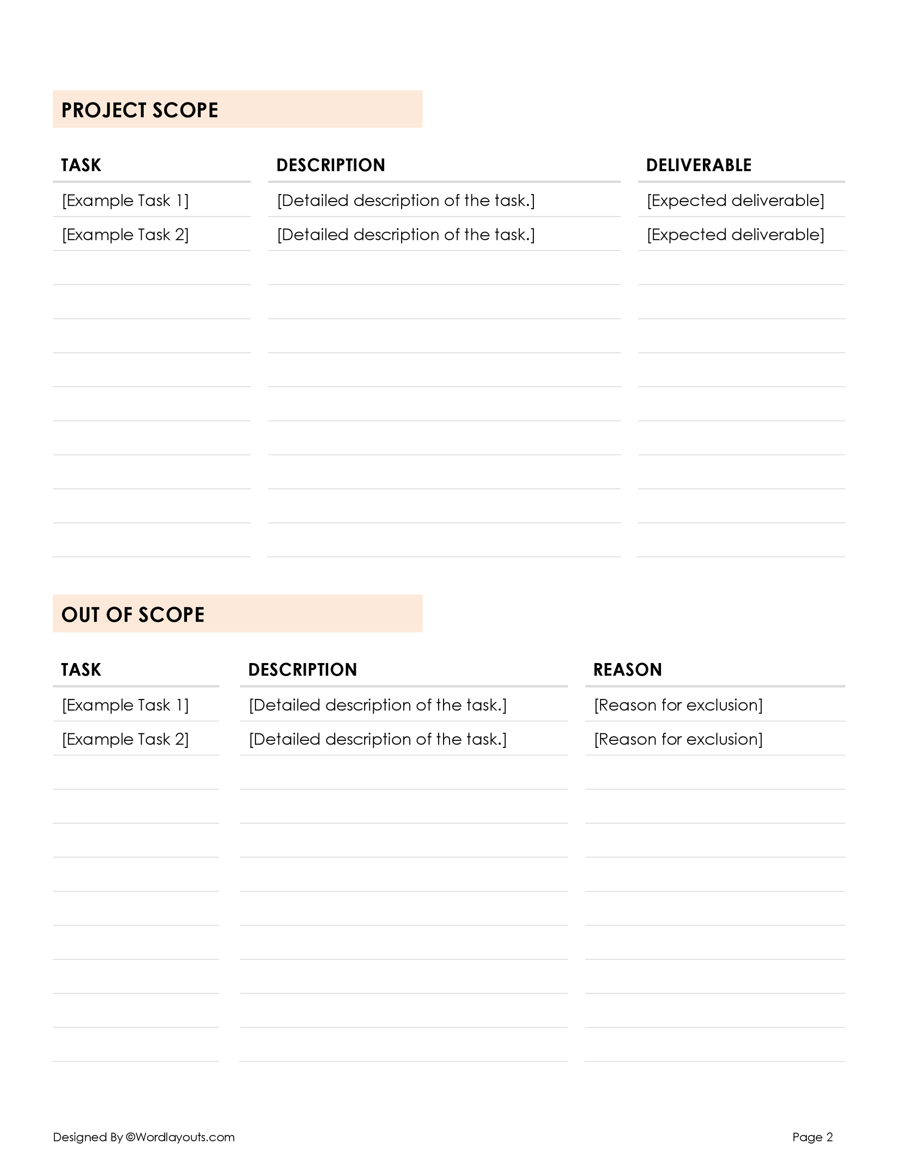 Digital Marketing Scope of Work Template - WordLayouts