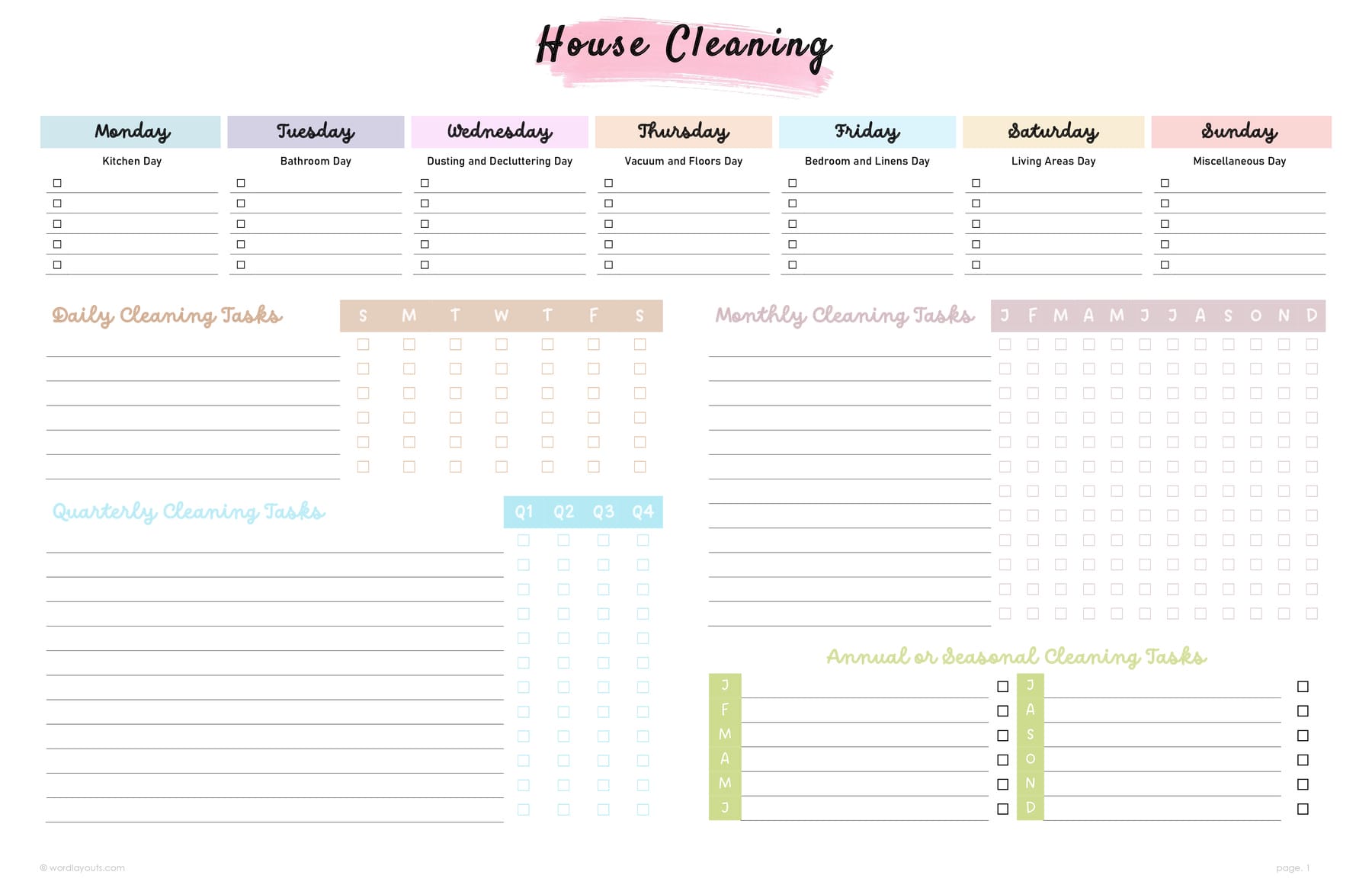 Free Printable Checklist Templates - Edit Online - WordLayouts for Daily Checklist Template Free Printable