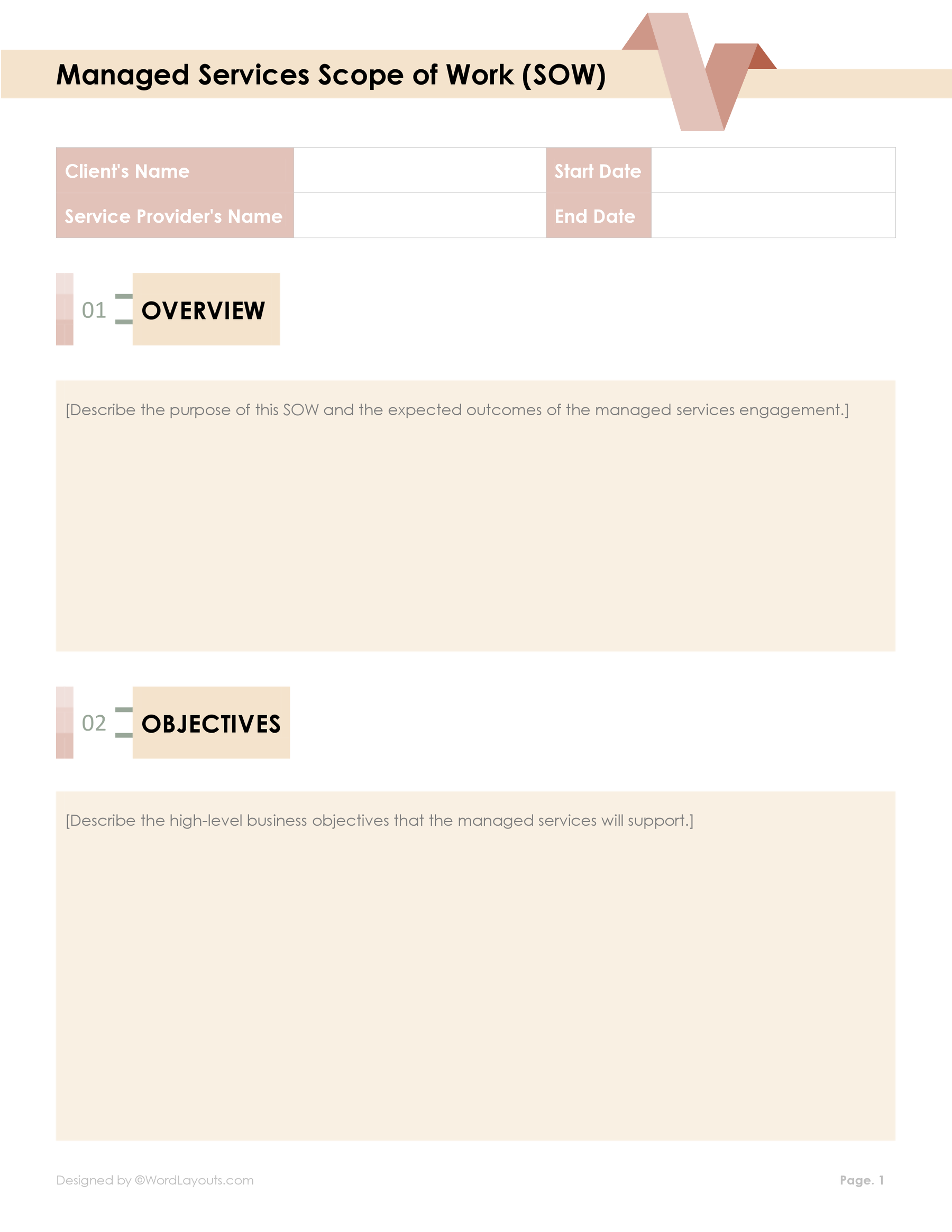 Engineering Scope of Work Template - WordLayouts