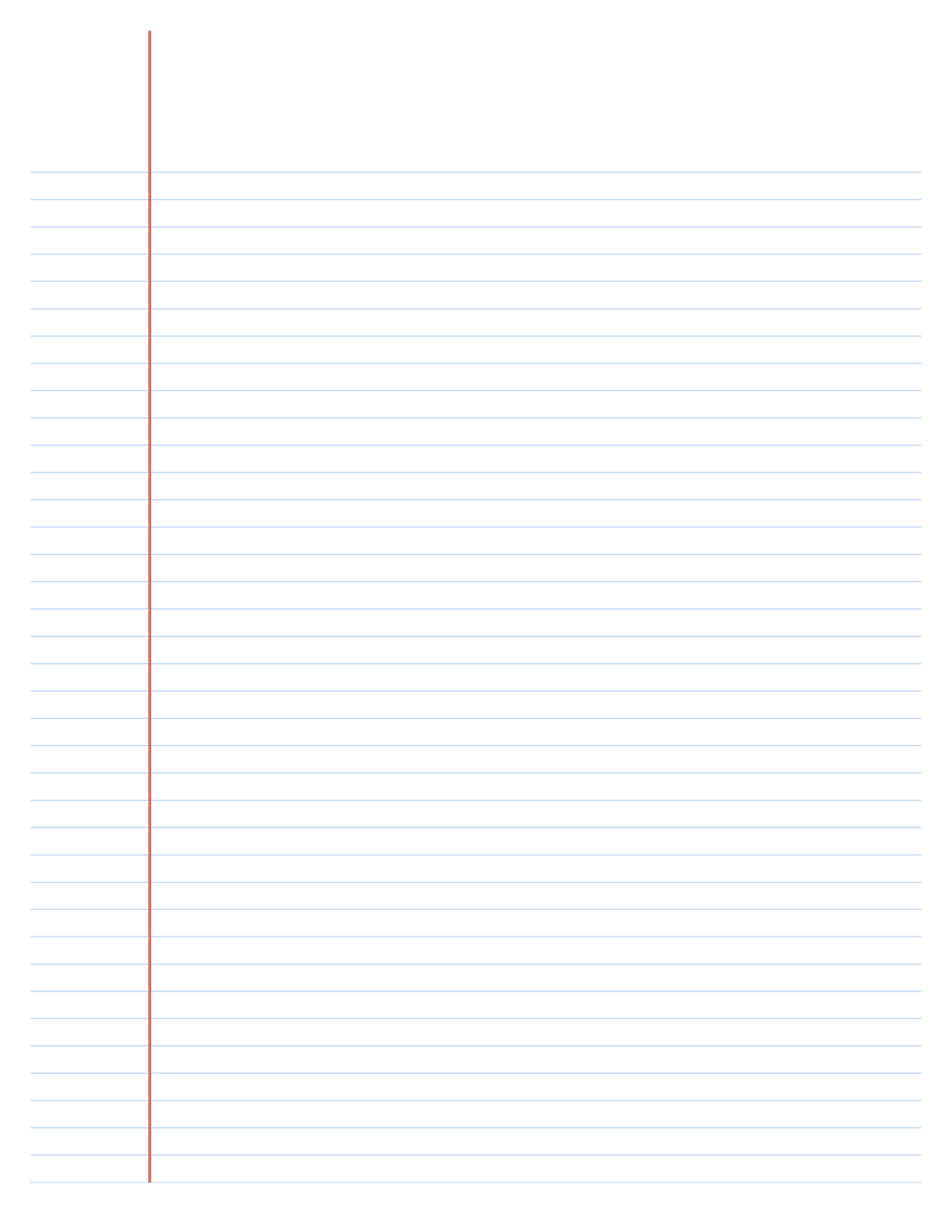 Printable Lined Papers - Word, PDF, GDocs - WordLayouts