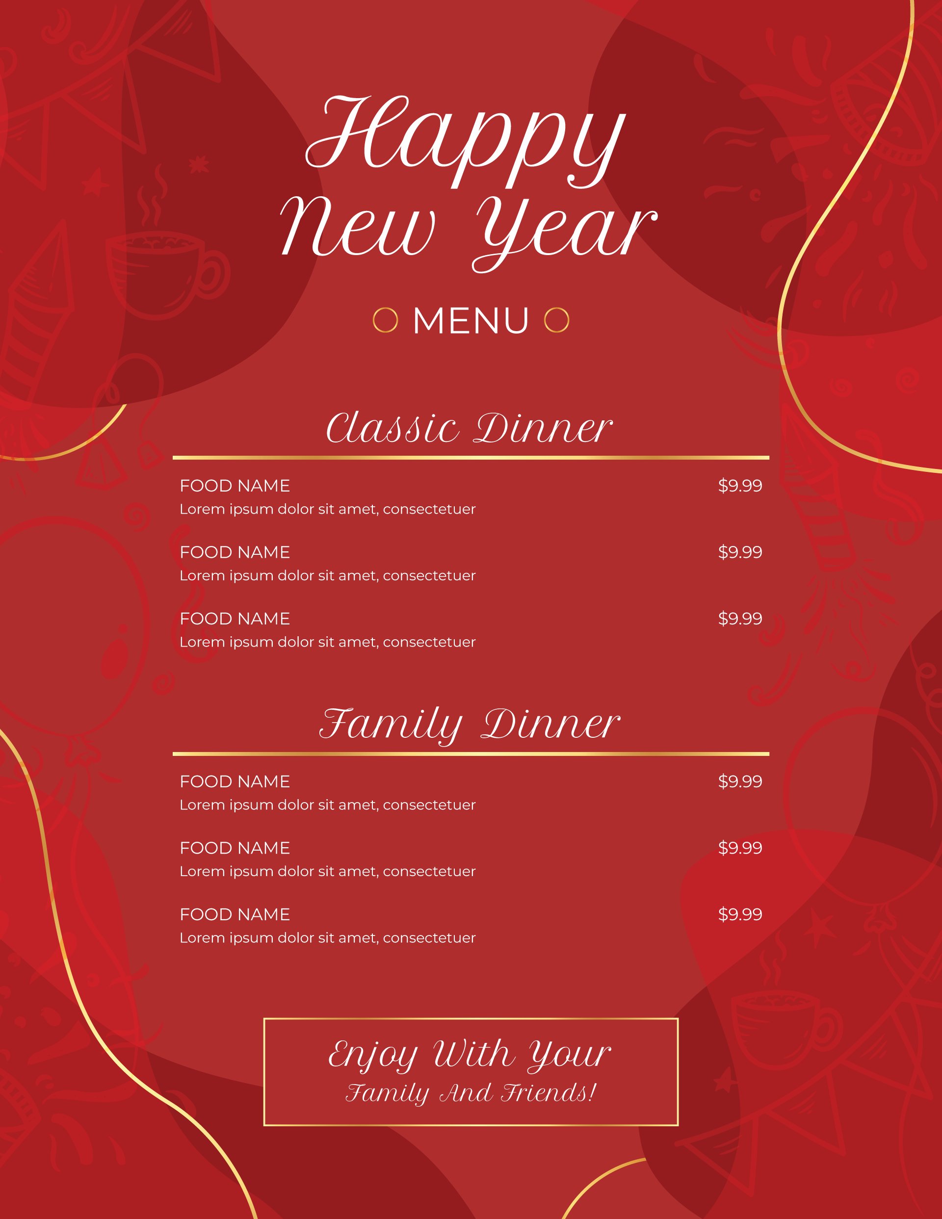 Free Menu Templates to Edit & Download - WordLayouts