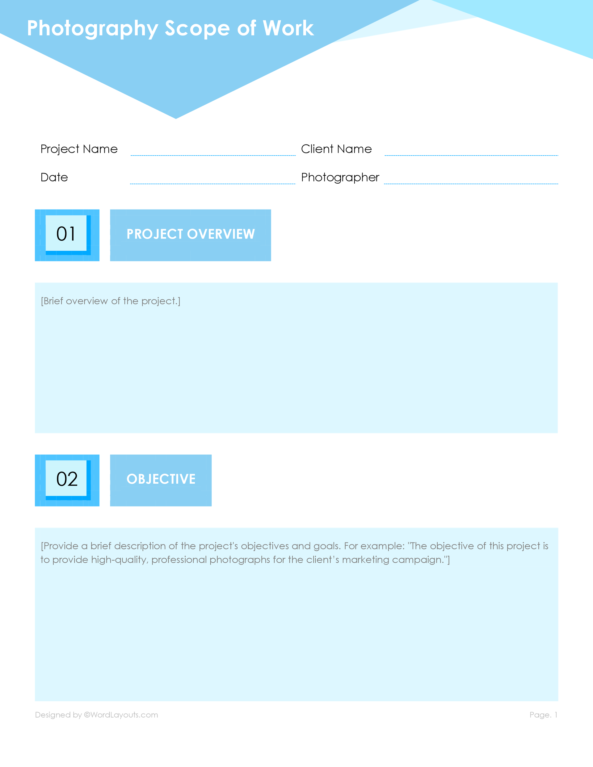 Engineering Scope of Work Template - WordLayouts