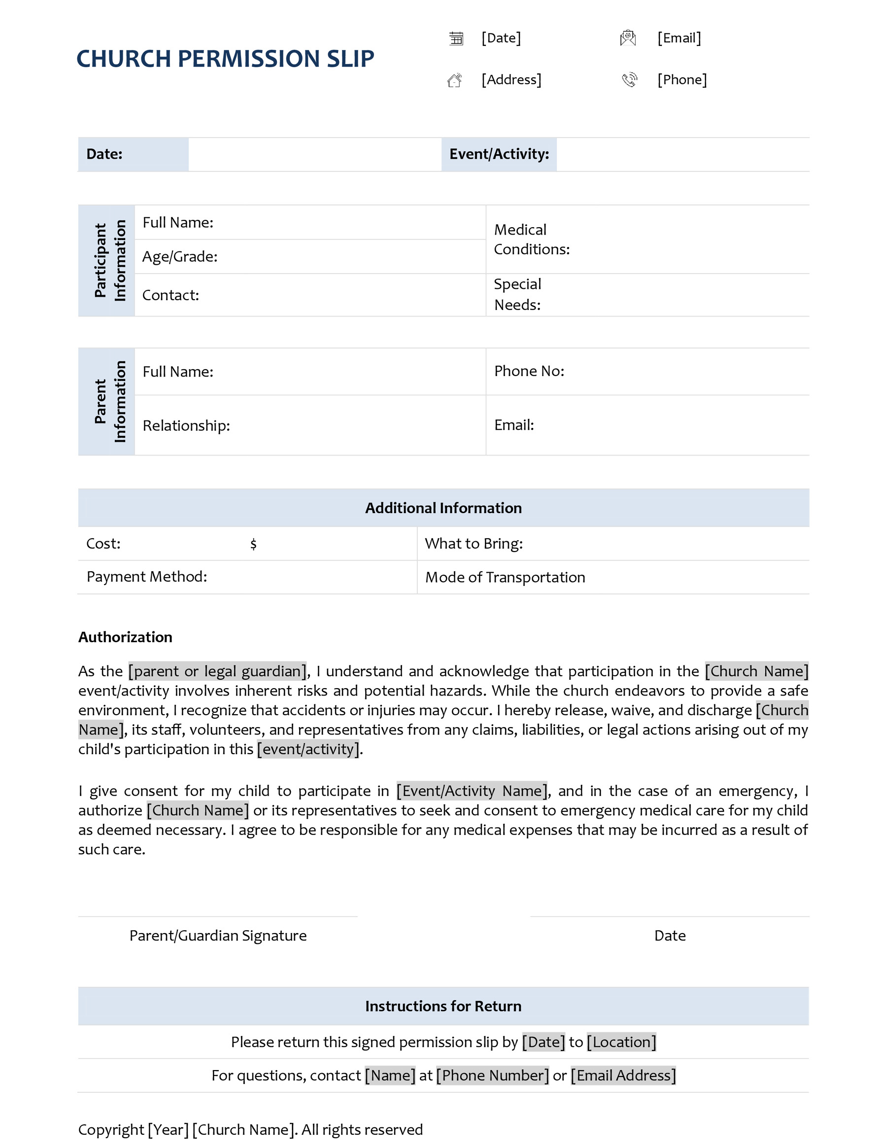 church-permission-slip-template-wordlayouts for Free Printable Permission Slip Template Church Permission Slip Template - WordLayouts for Free Printable Permission Slip Template