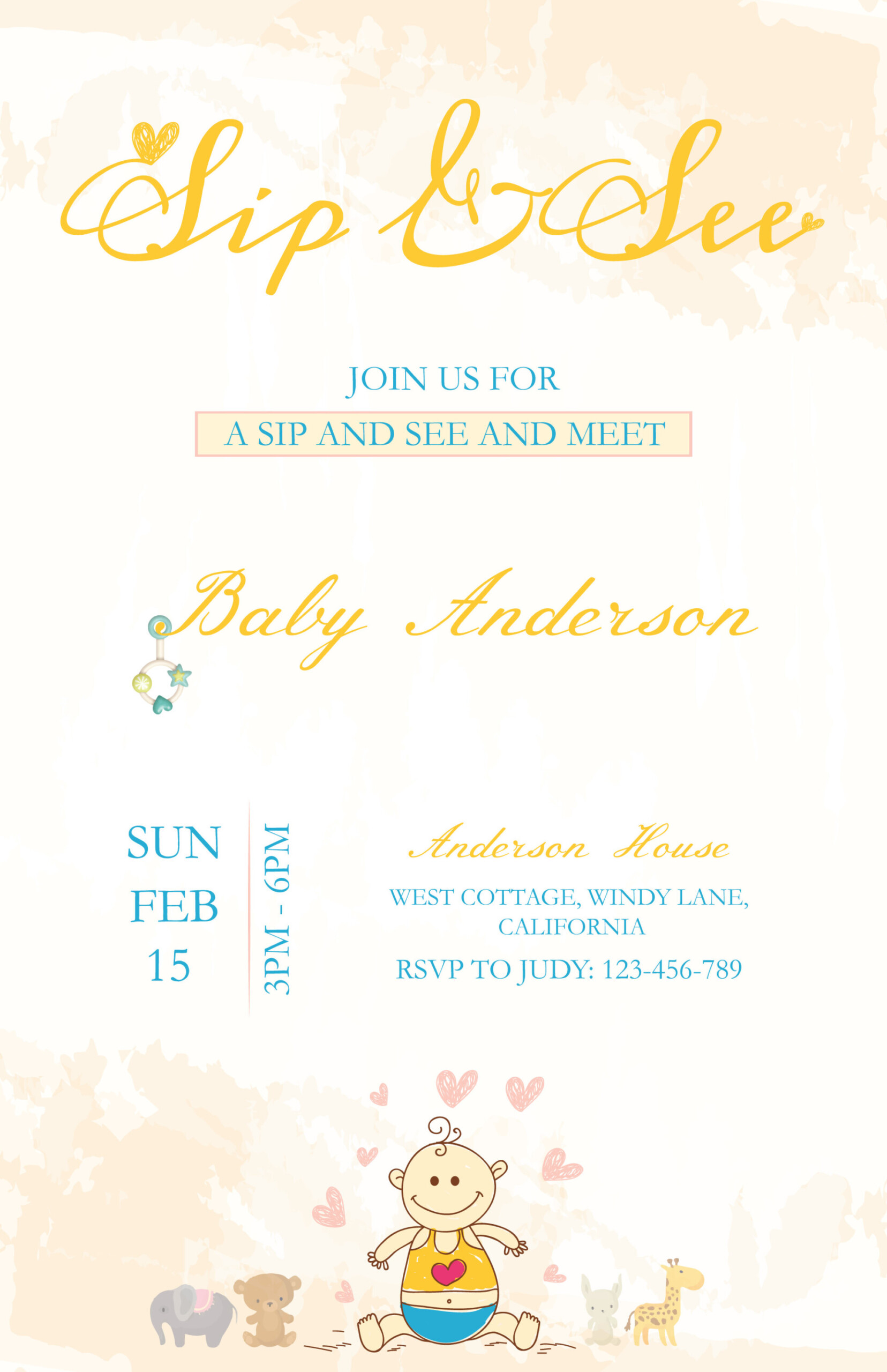 Adorable Baby Sip & See Invitation Template - WordLayouts adorable-baby-sip-see-invitation-template-wordlayouts