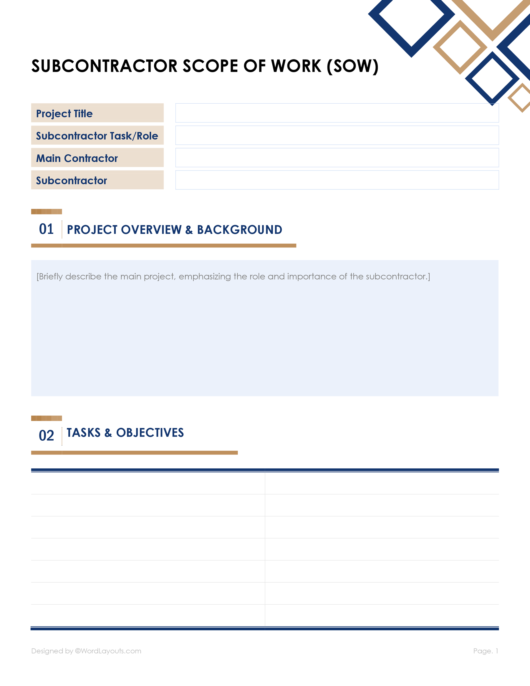 Free Marketing Scope of Work Template - WordLayouts