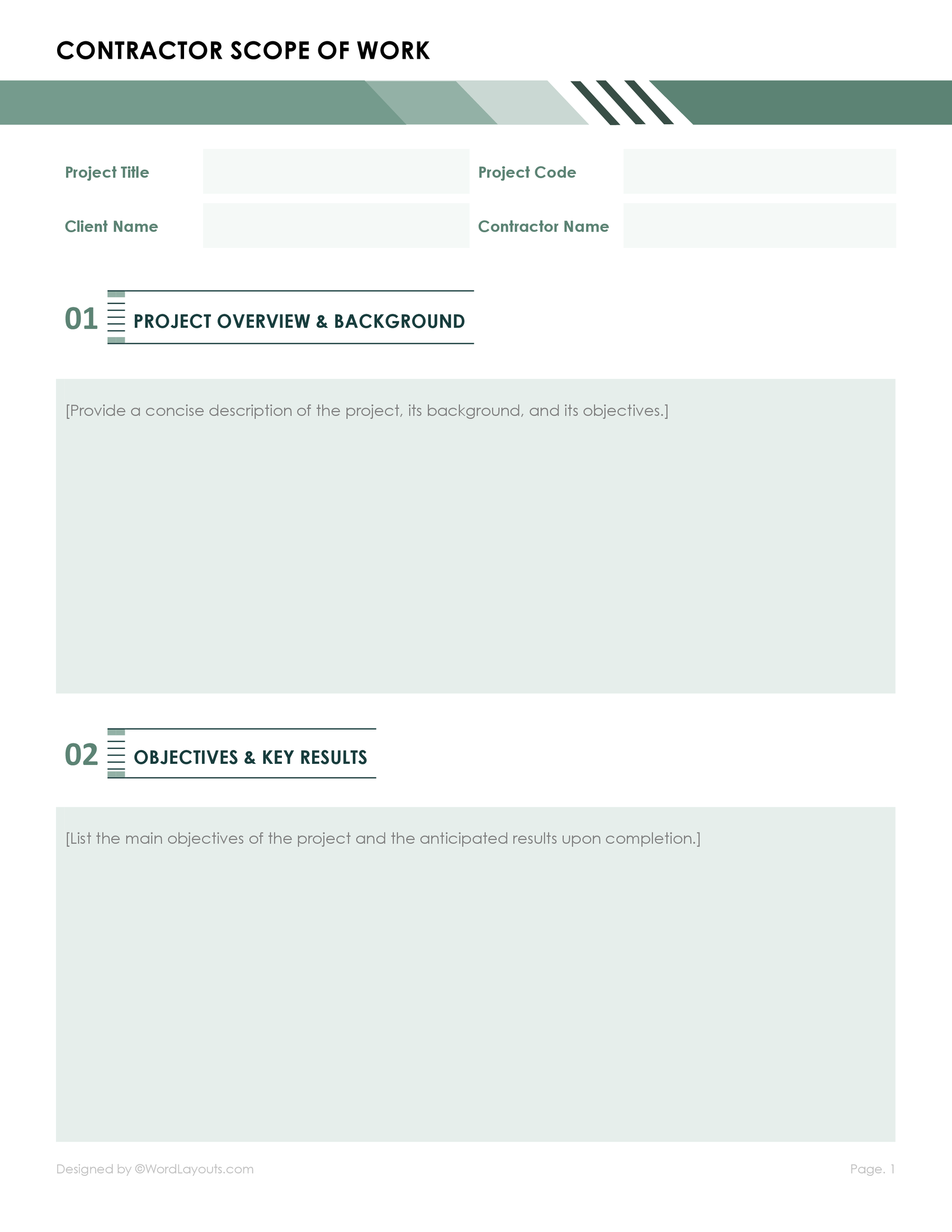 Remodel (Renovation) Scope of Work Template WordLayouts Remodel (Renovation) Scope of Work Template WordLayouts