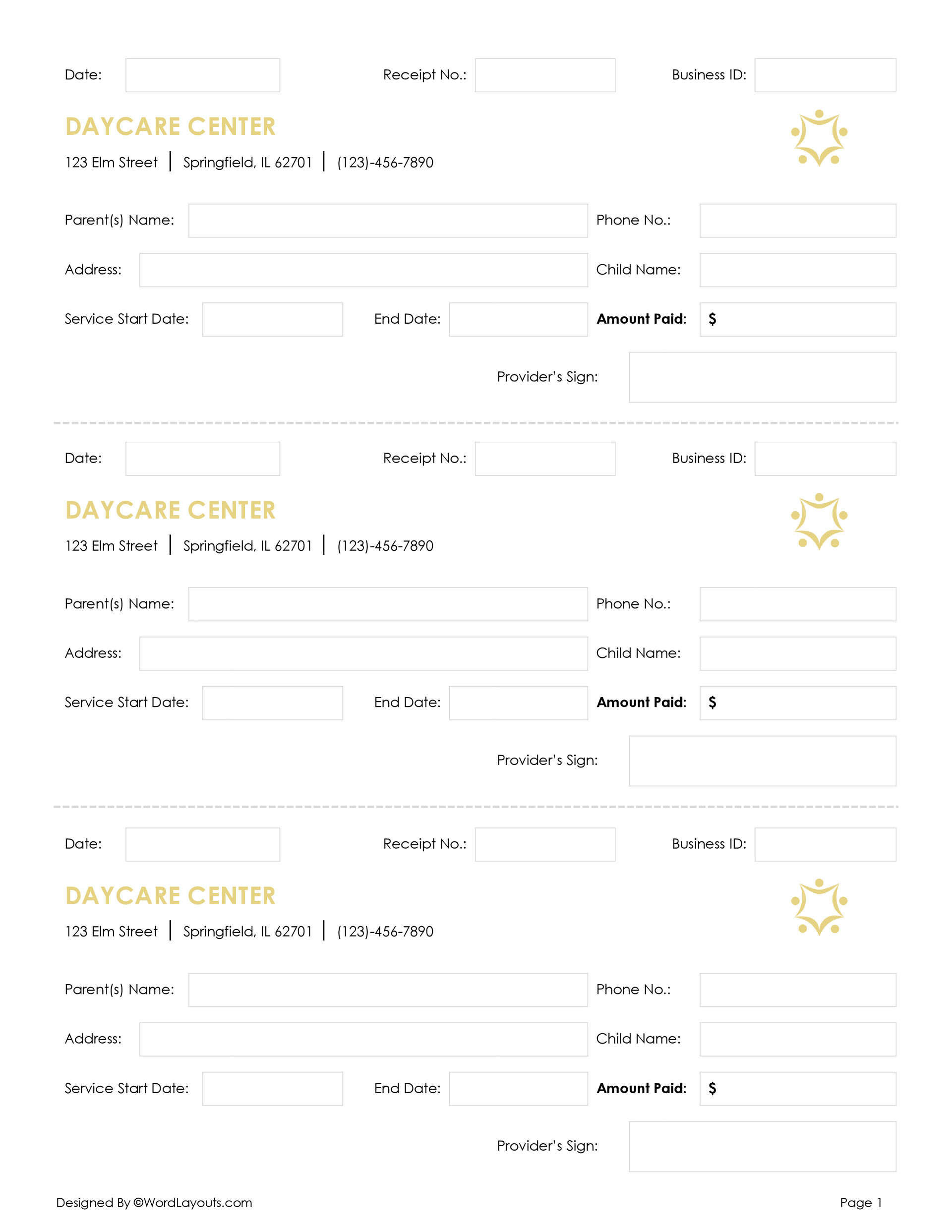 free-child-care-daycare-receipt-templates-wordlayouts for Free Printable Daycare Tax Forms For Parents Free Child Care (Daycare) Receipt Templates - WordLayouts for Free Printable Daycare Tax Forms For Parents