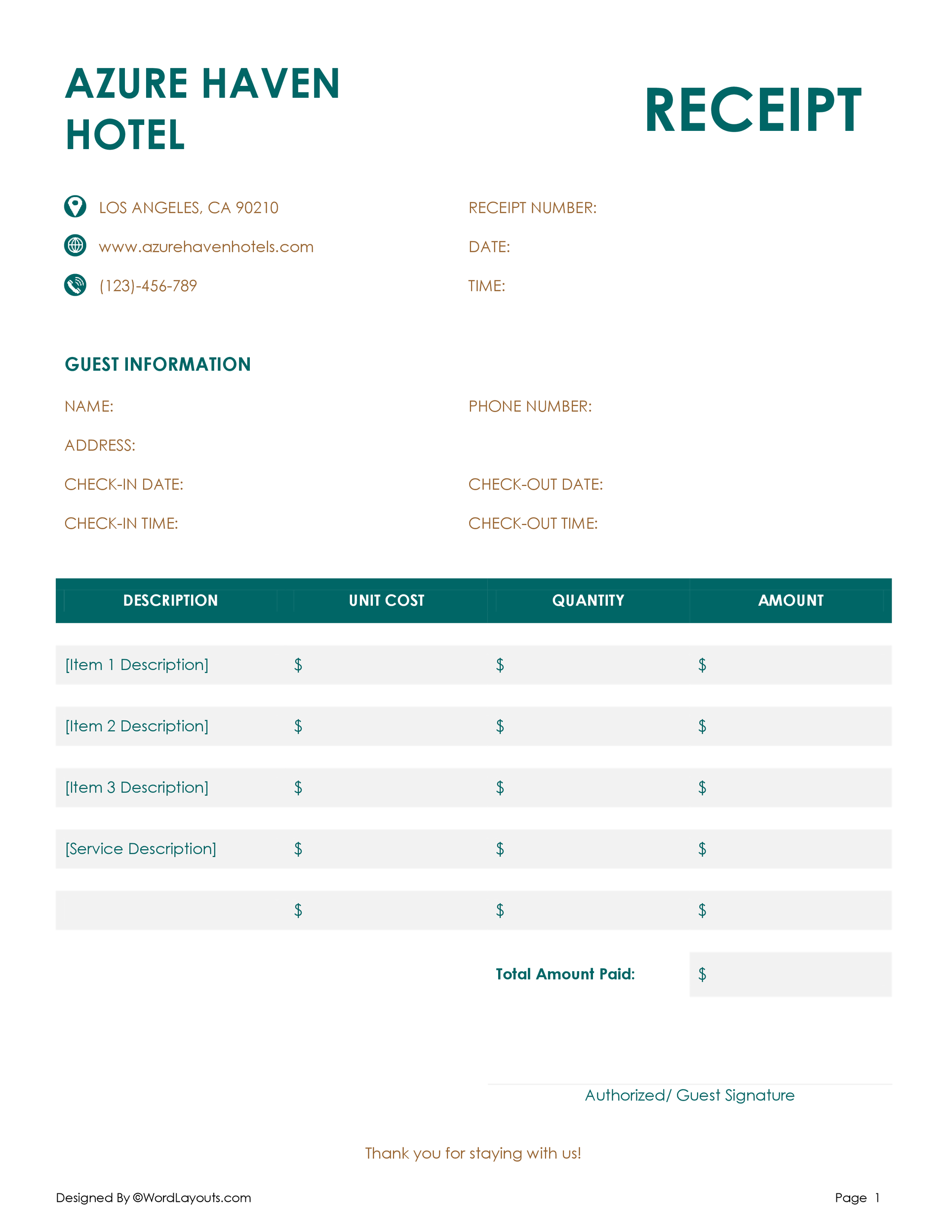 Free Hotel Receipt Templates Word GDocs WordLayouts free-hotel-receipt-templates-word-gdocs-wordlayouts