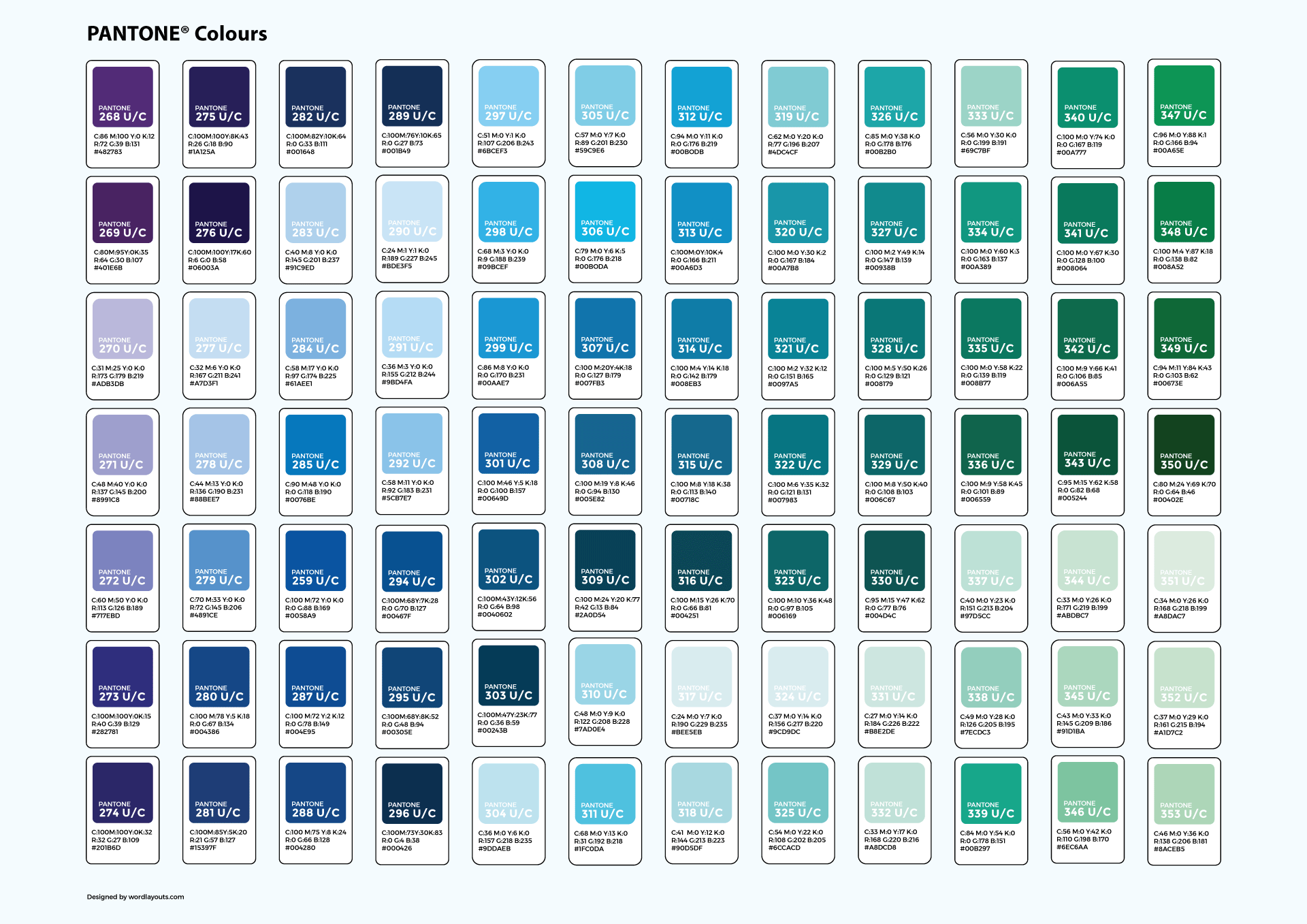Color Chart With Codes
