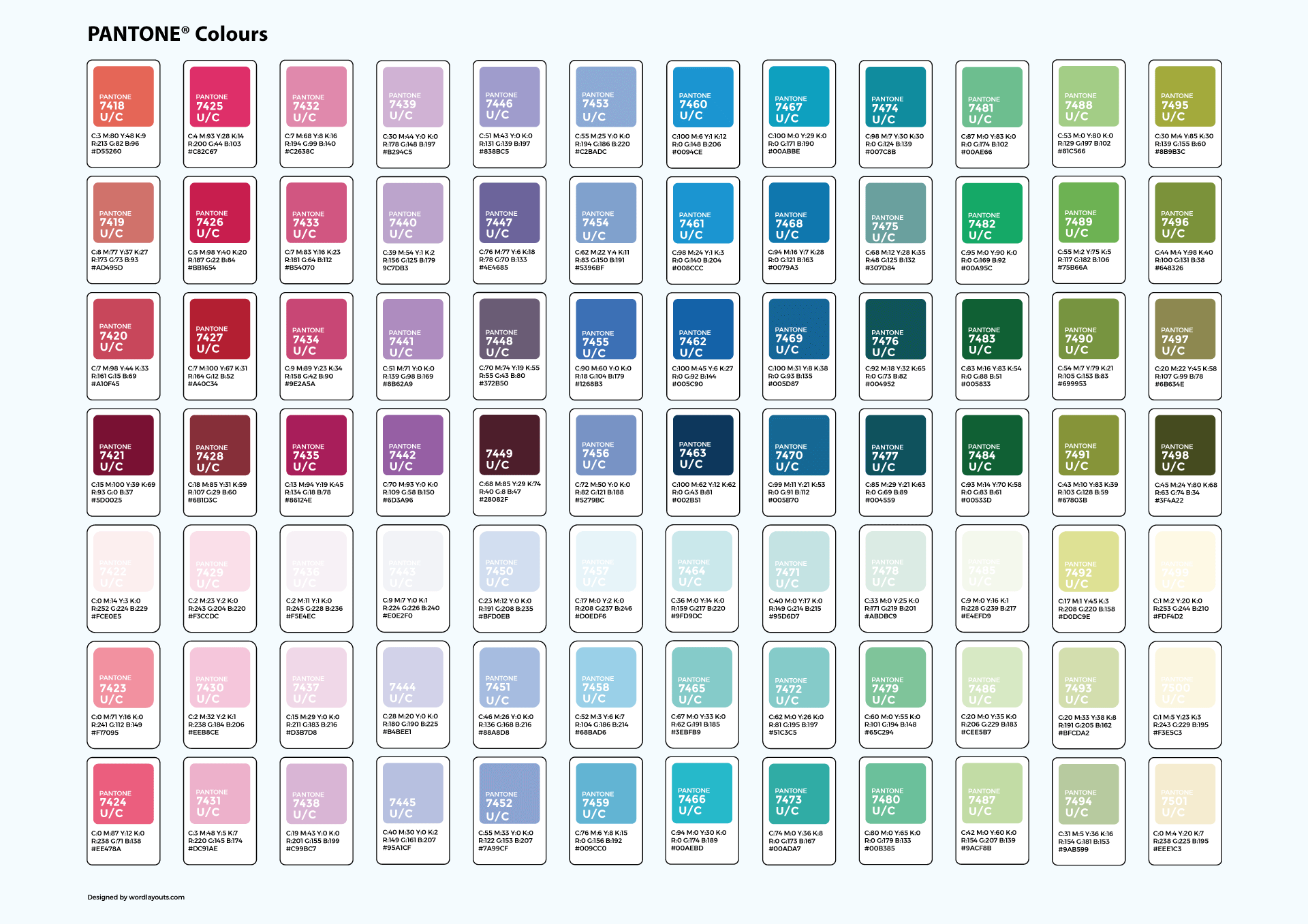 Pantone Color Chart With Codes - PDF - Illustrator - WordLayouts pantone-color-chart-with-codes-pdf-illustrator-wordlayouts