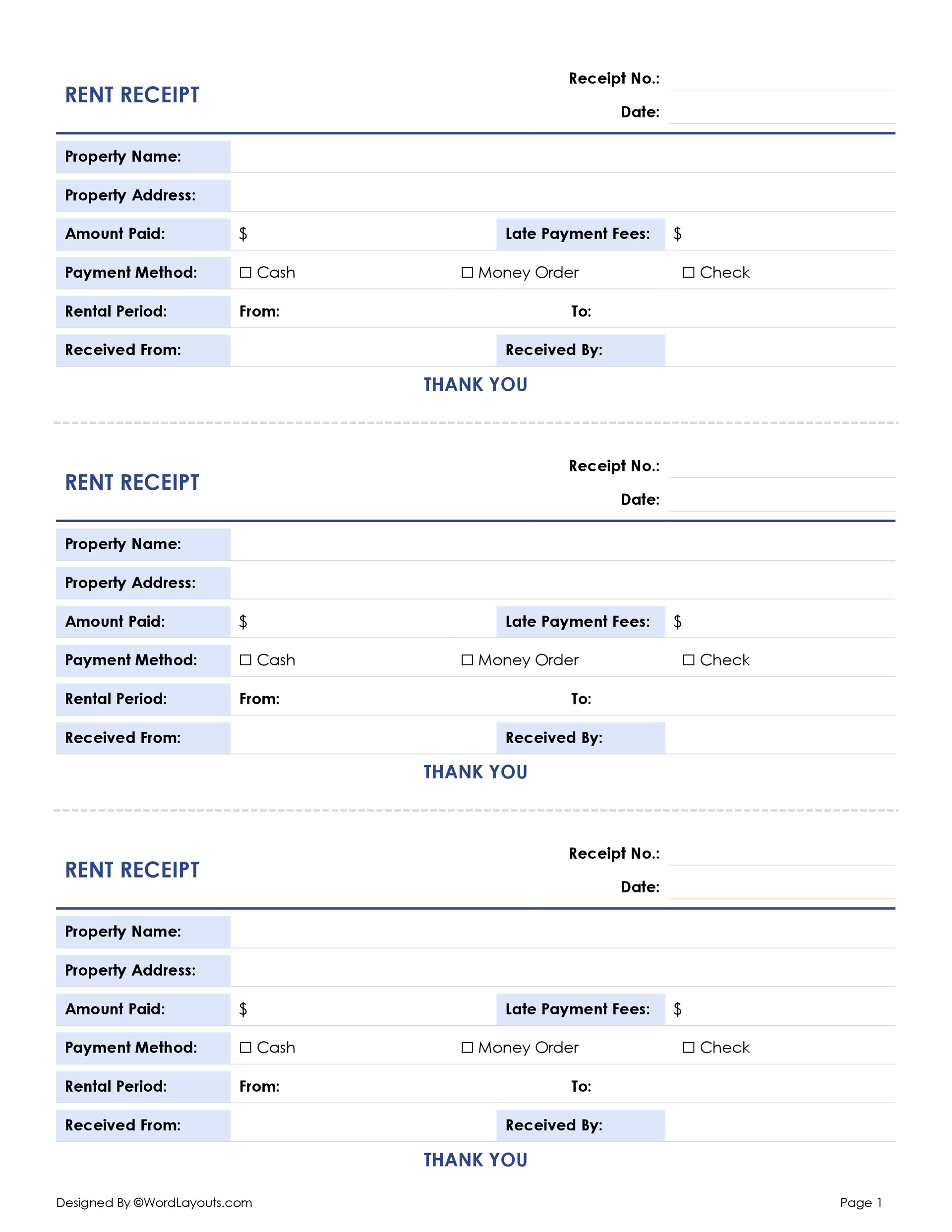 Free Rent Receipt Templates (Word, GDocs) - WordLayouts free-rent-receipt-templates-word-gdocs-wordlayouts